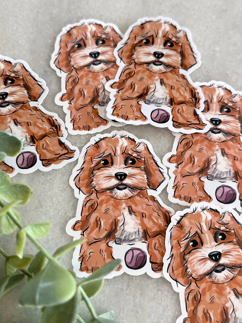 "Cavapoo Puppy" Dog Lover Sticker