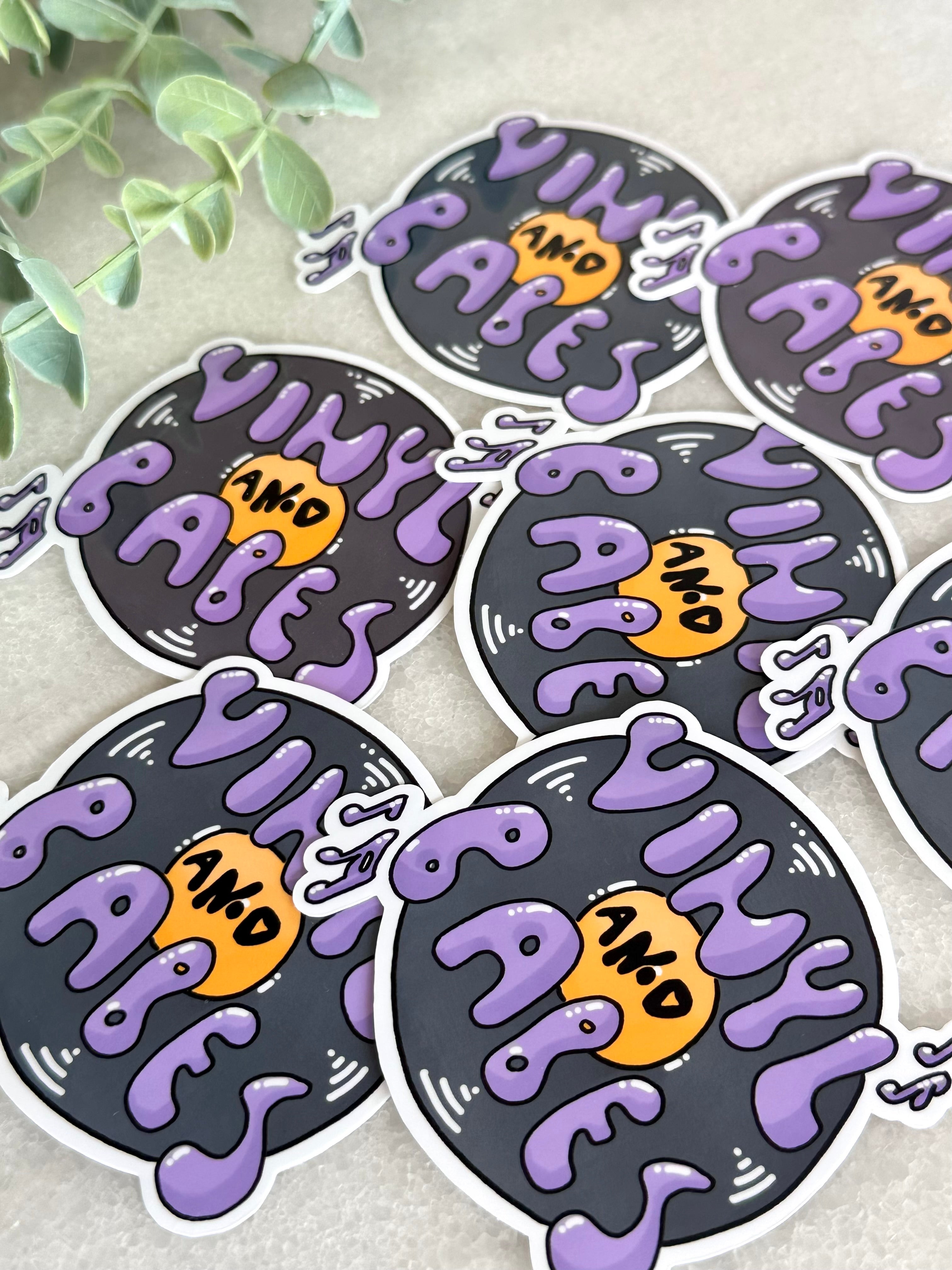 "Vinyl & Babes" Music Lover Sticker