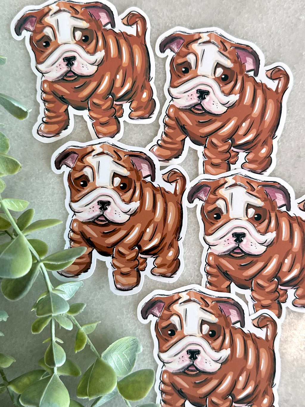 "Bulldog Puppy" Dog Lover Sticker