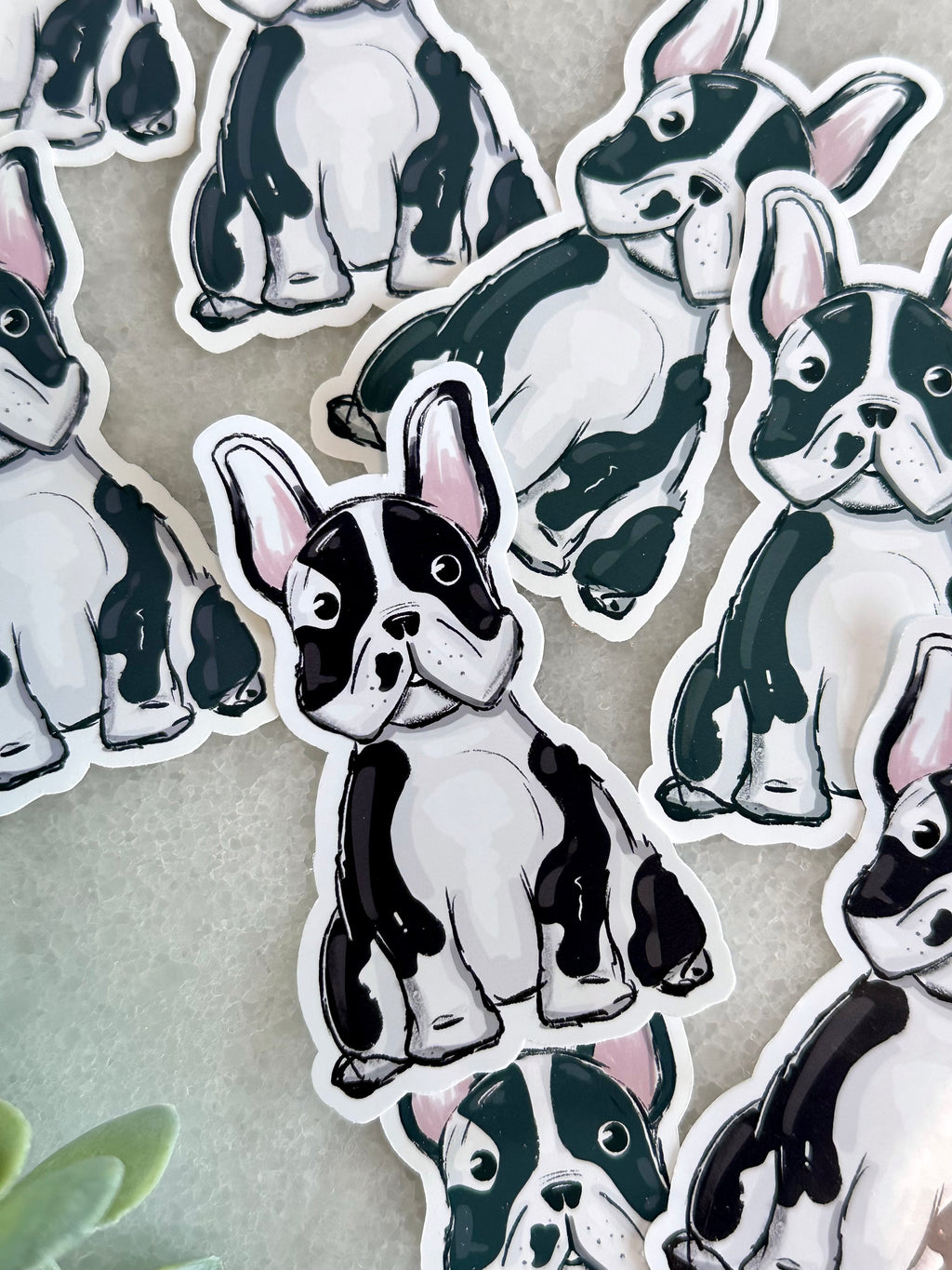 "Dotted Frenchie Puppy" Dog Lover Sticker