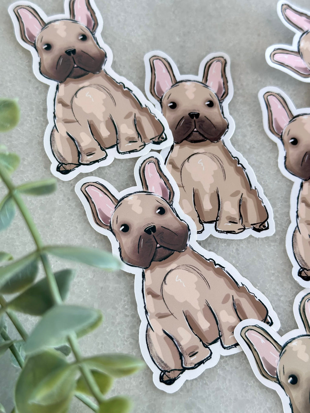 "Beige Frenchie Puppy" Dog Lover Sticker