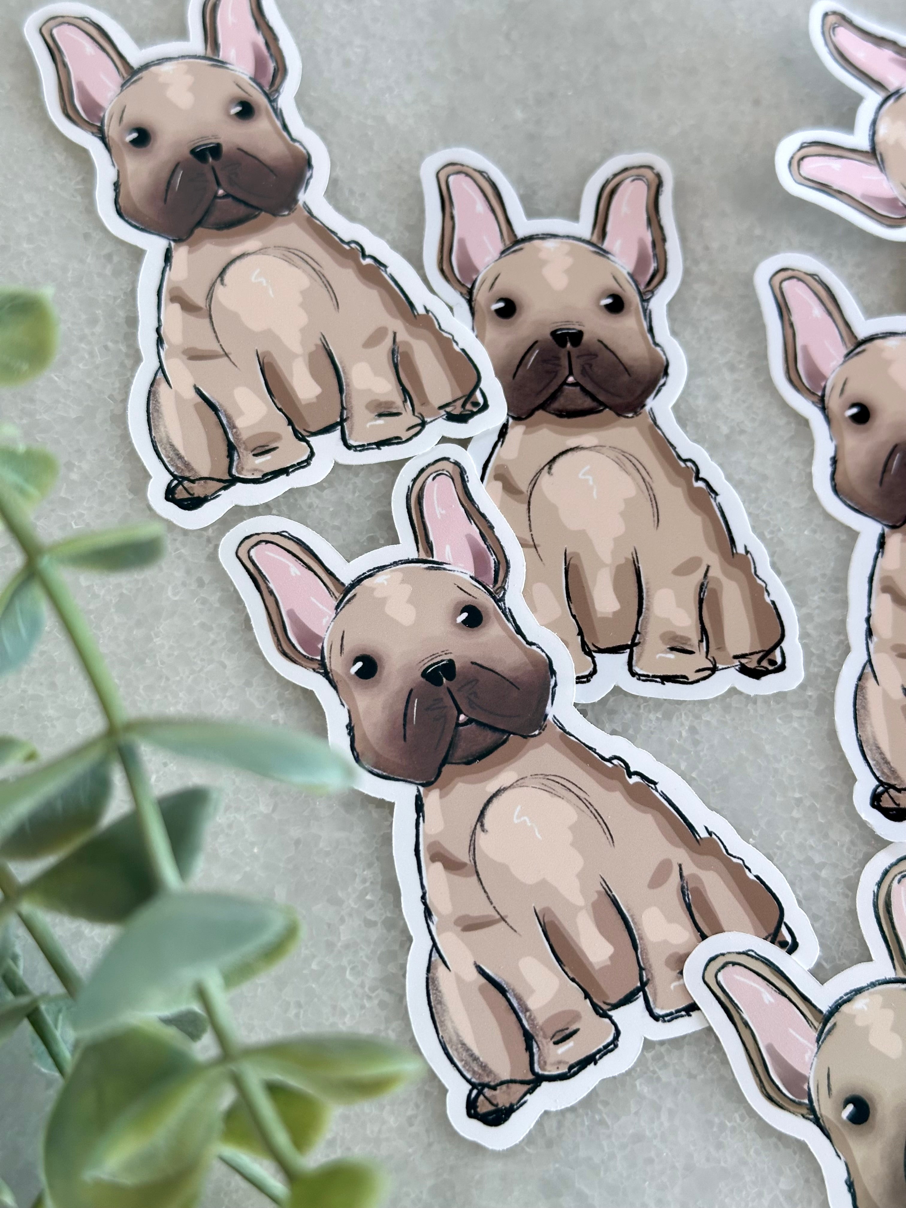 "Beige Frenchie Puppy" Dog Lover Sticker