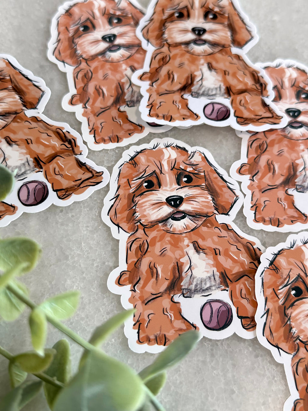 "Cavapoo Puppy" Dog Lover Sticker