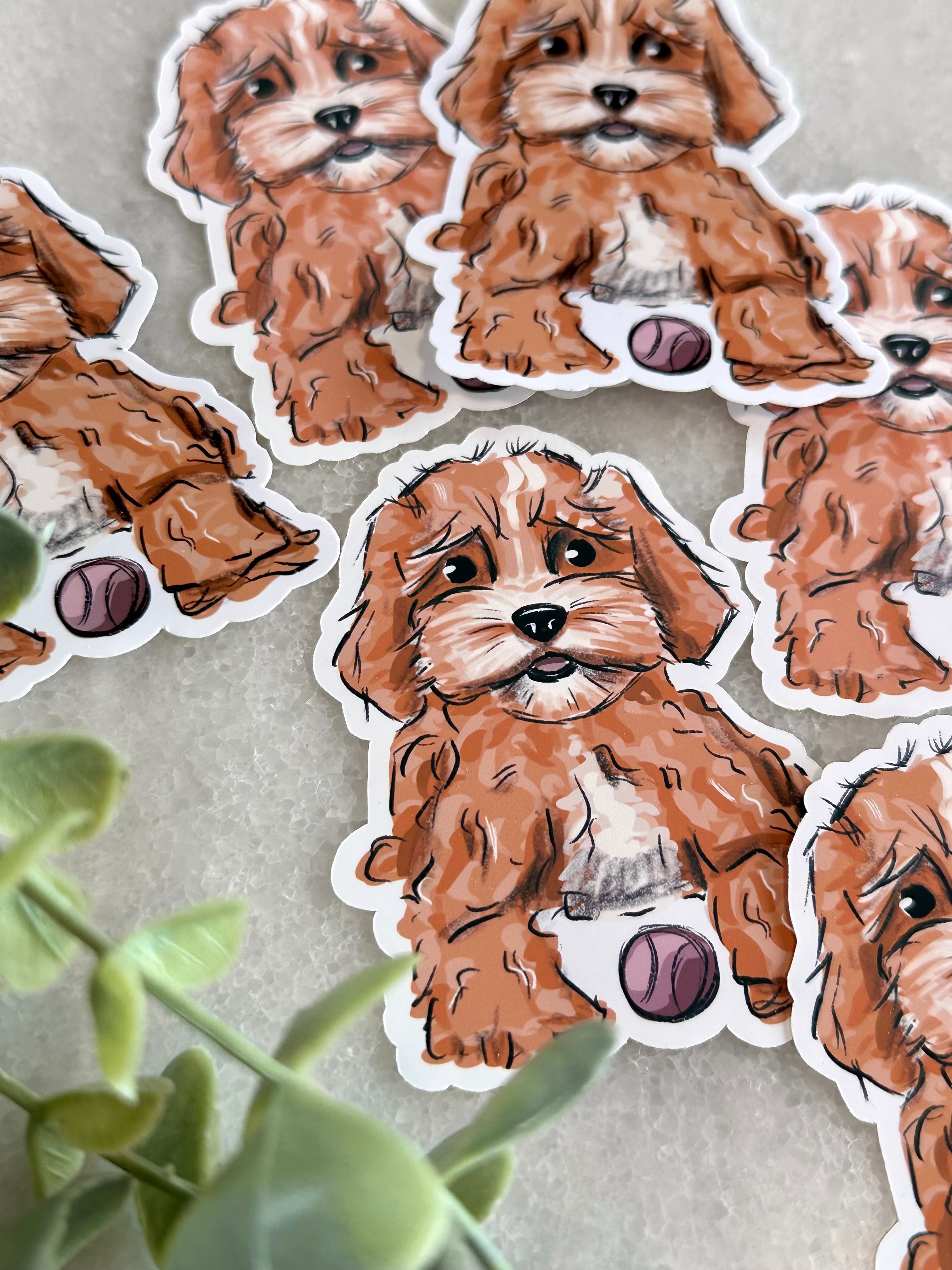 "Cavapoo Puppy" Dog Lover Sticker