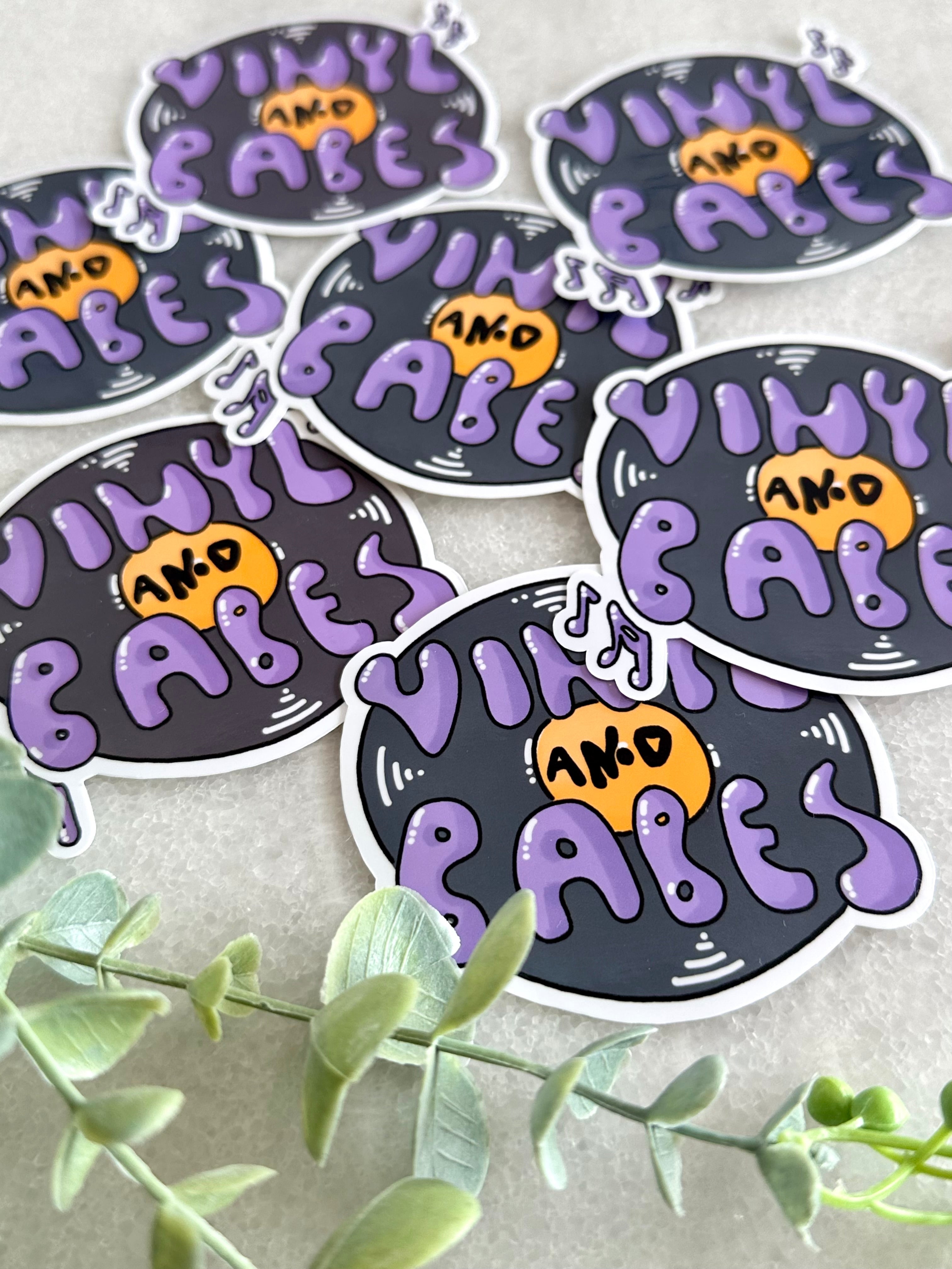 "Vinyl & Babes" Music Lover Sticker