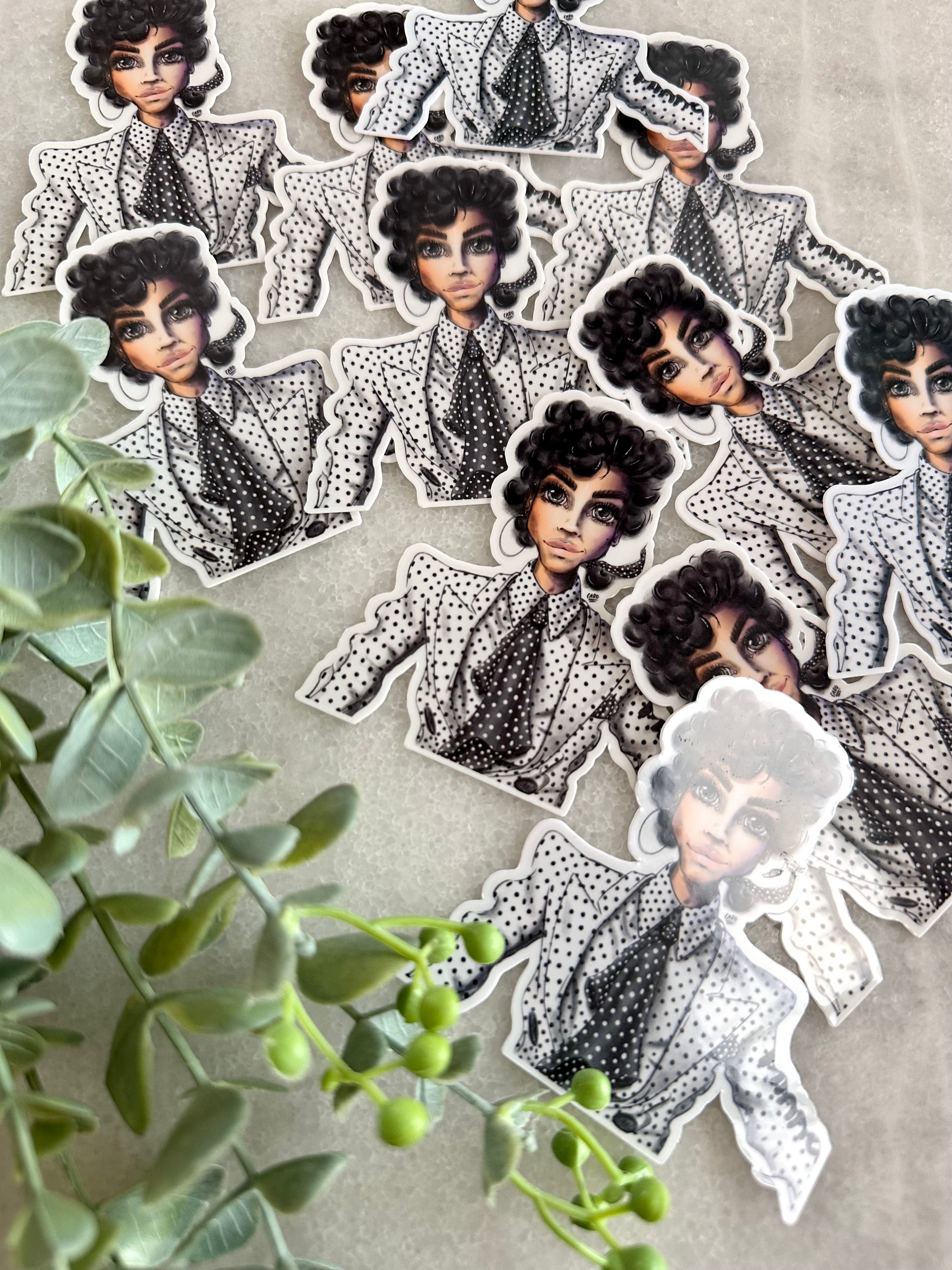 "A Butterfly Kiss Away" Prince Inspired Sticker