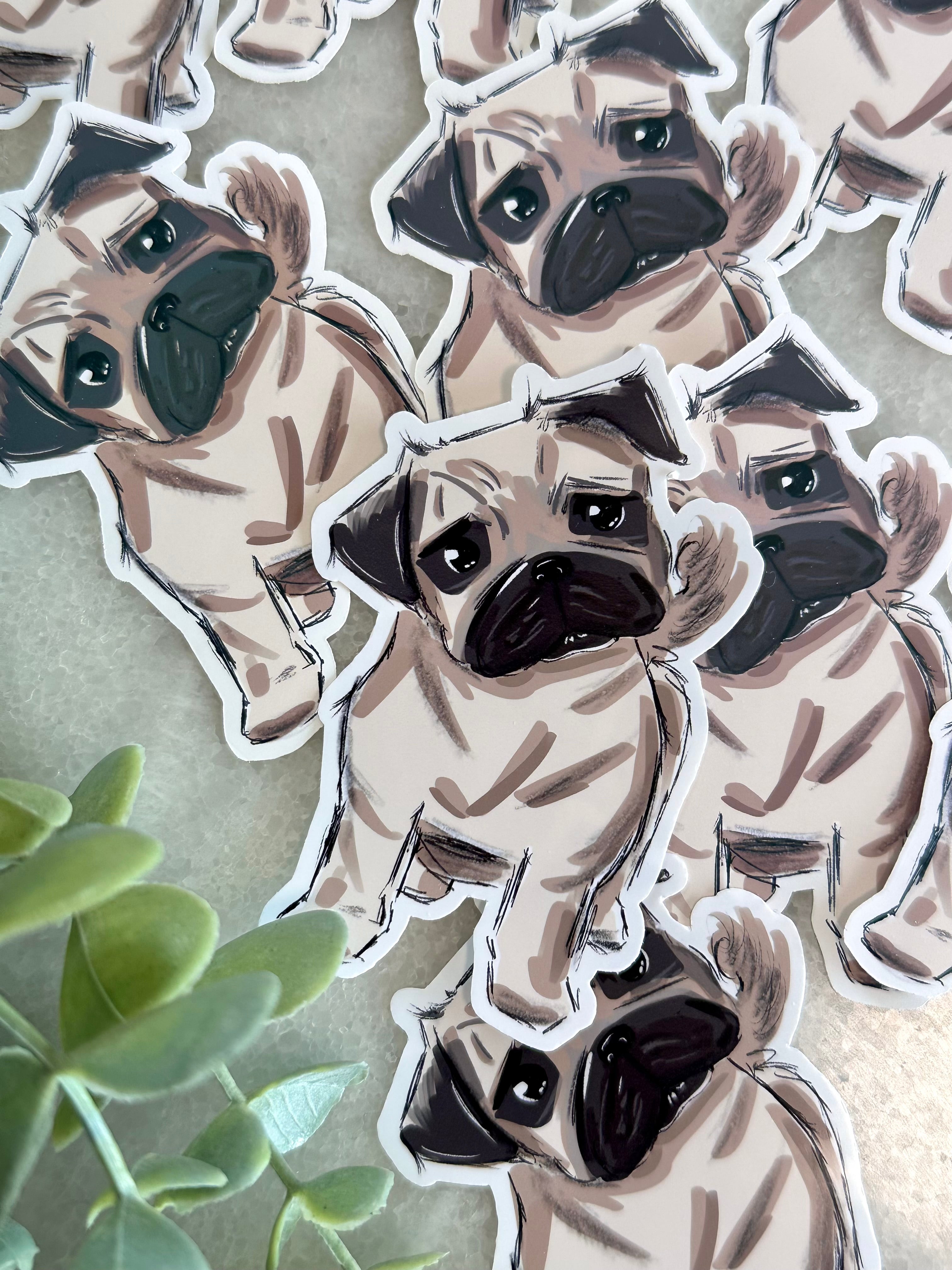 "Pug Puppy" Dog Lover Sticker