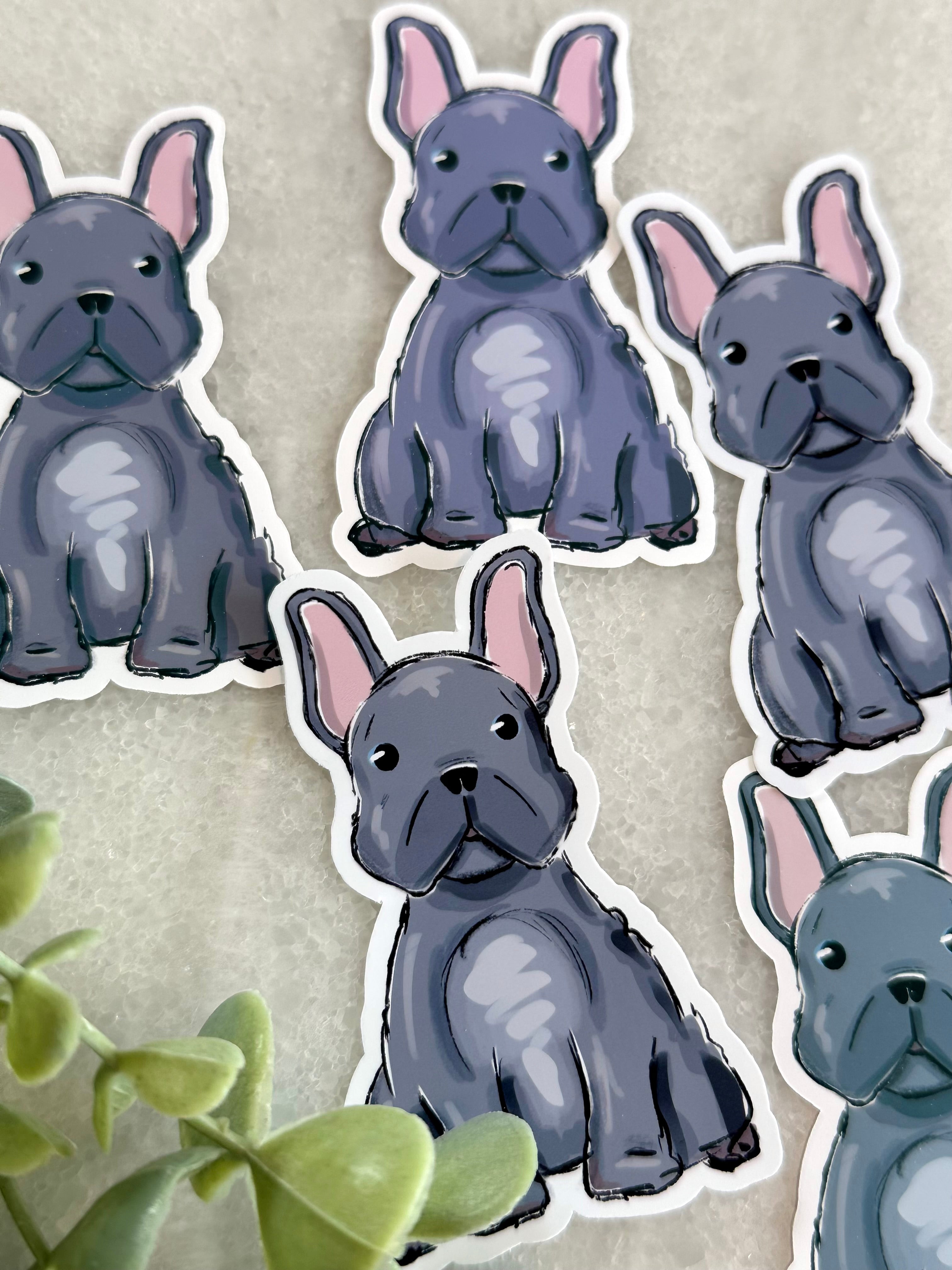 "Grey Frenchie Puppy" Dog Lover Sticker