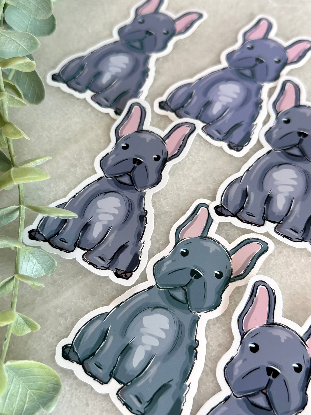 "Grey Frenchie Puppy" Dog Lover Sticker
