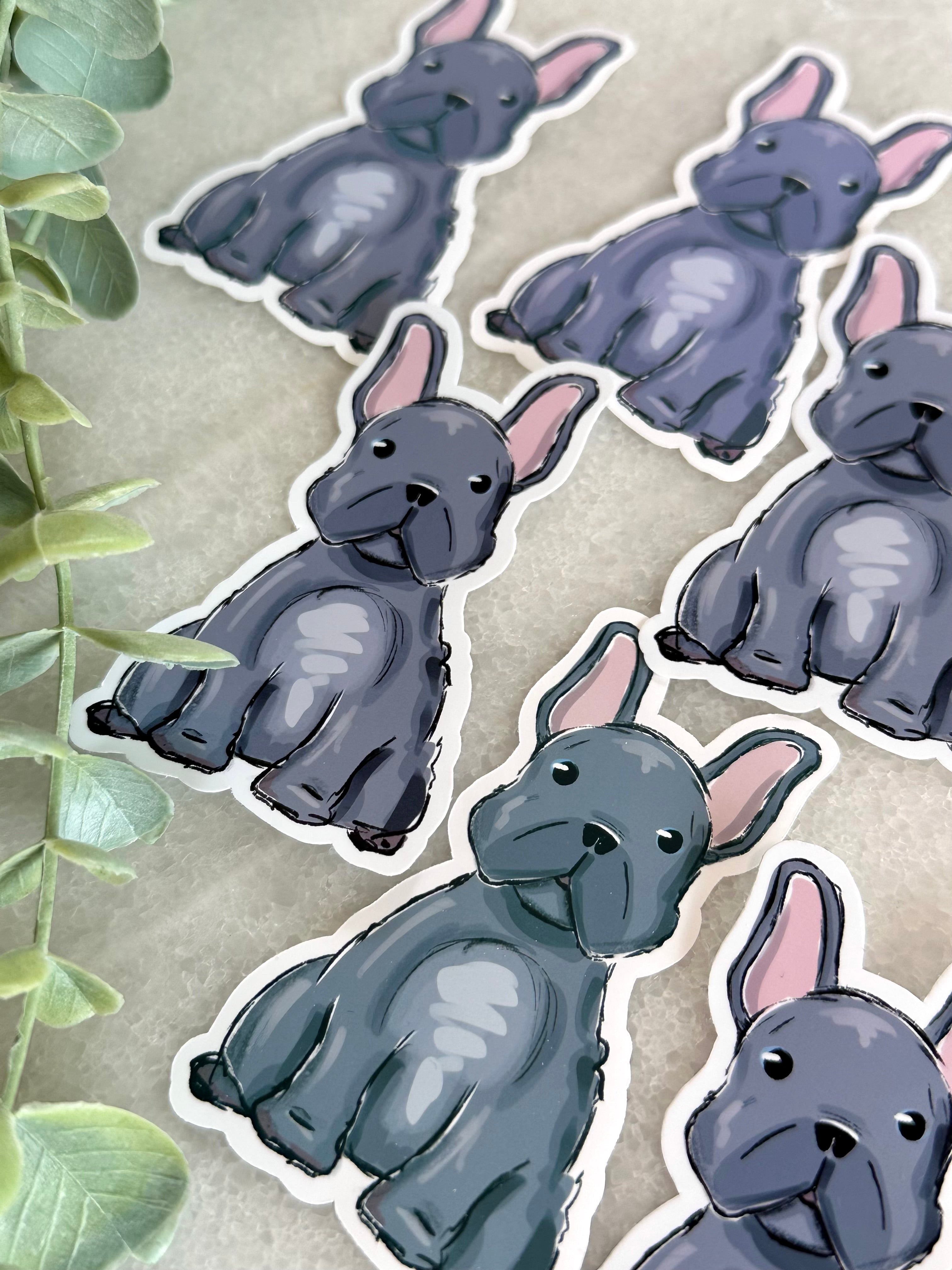 "Grey Frenchie Puppy" Dog Lover Sticker