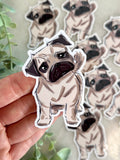 "Pug Puppy" Dog Lover Sticker