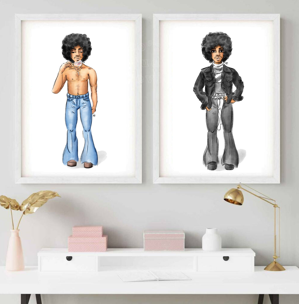 "For You Outfit Music Wall" Prince Inspired Art Print