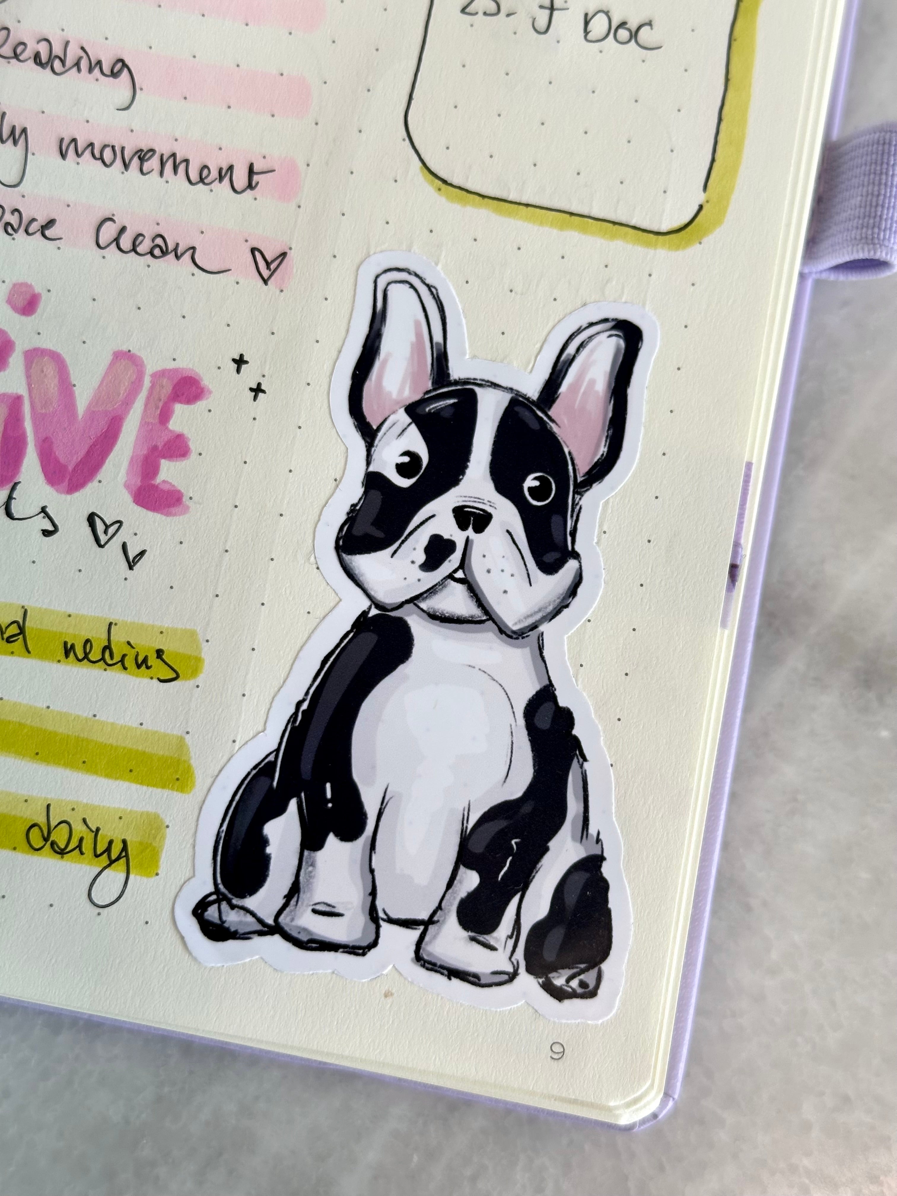 "Dotted Frenchie Puppy" Dog Lover Sticker