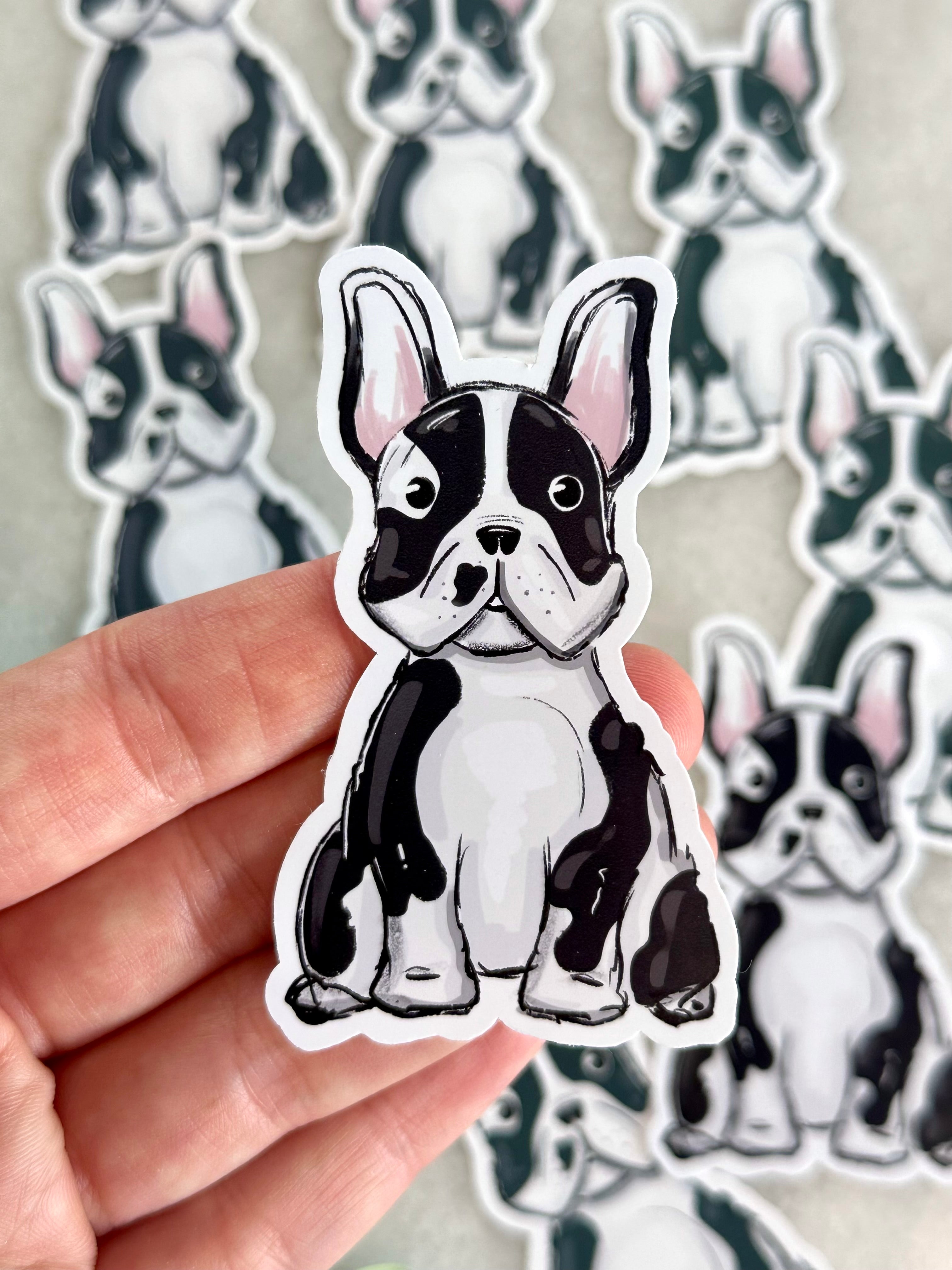 "Dotted Frenchie Puppy" Dog Lover Sticker