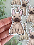 "Beige Frenchie Puppy" Dog Lover Sticker