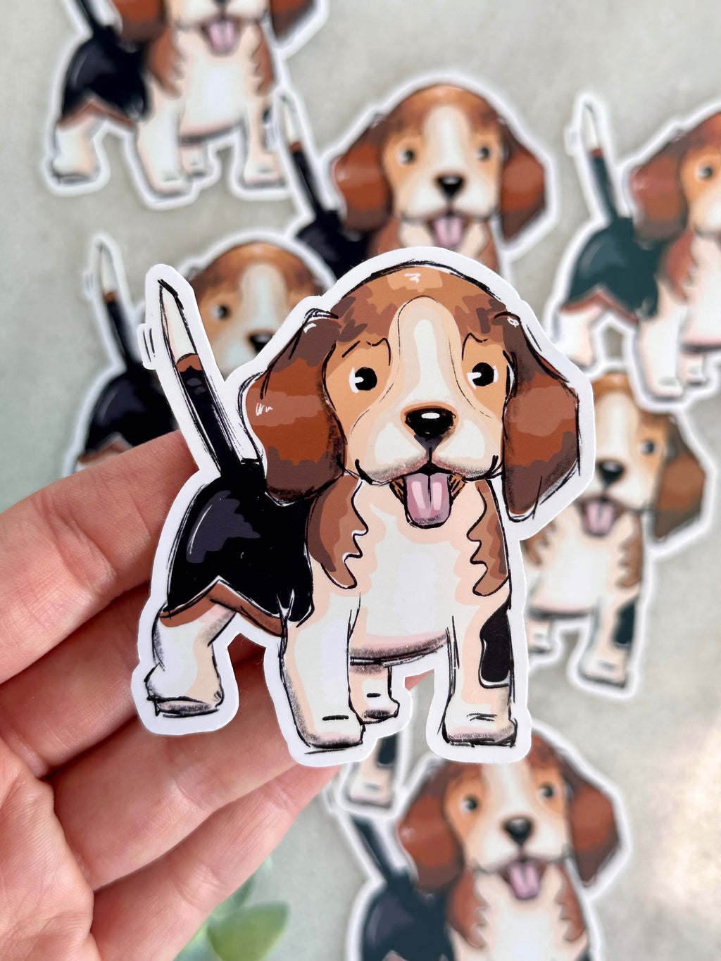 "Beagle Puppy" Dog Lover Sticker