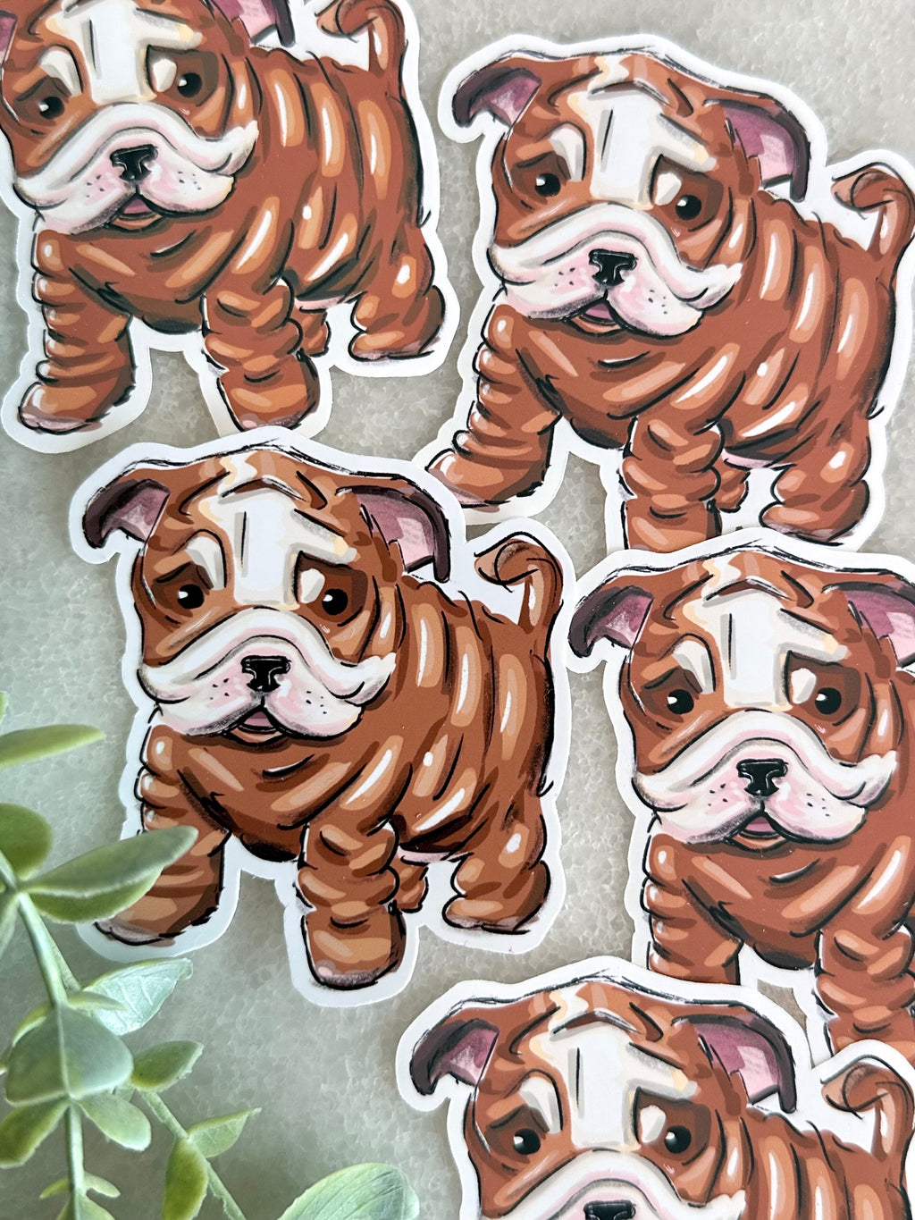 "Bulldog Puppy" Dog Lover Sticker
