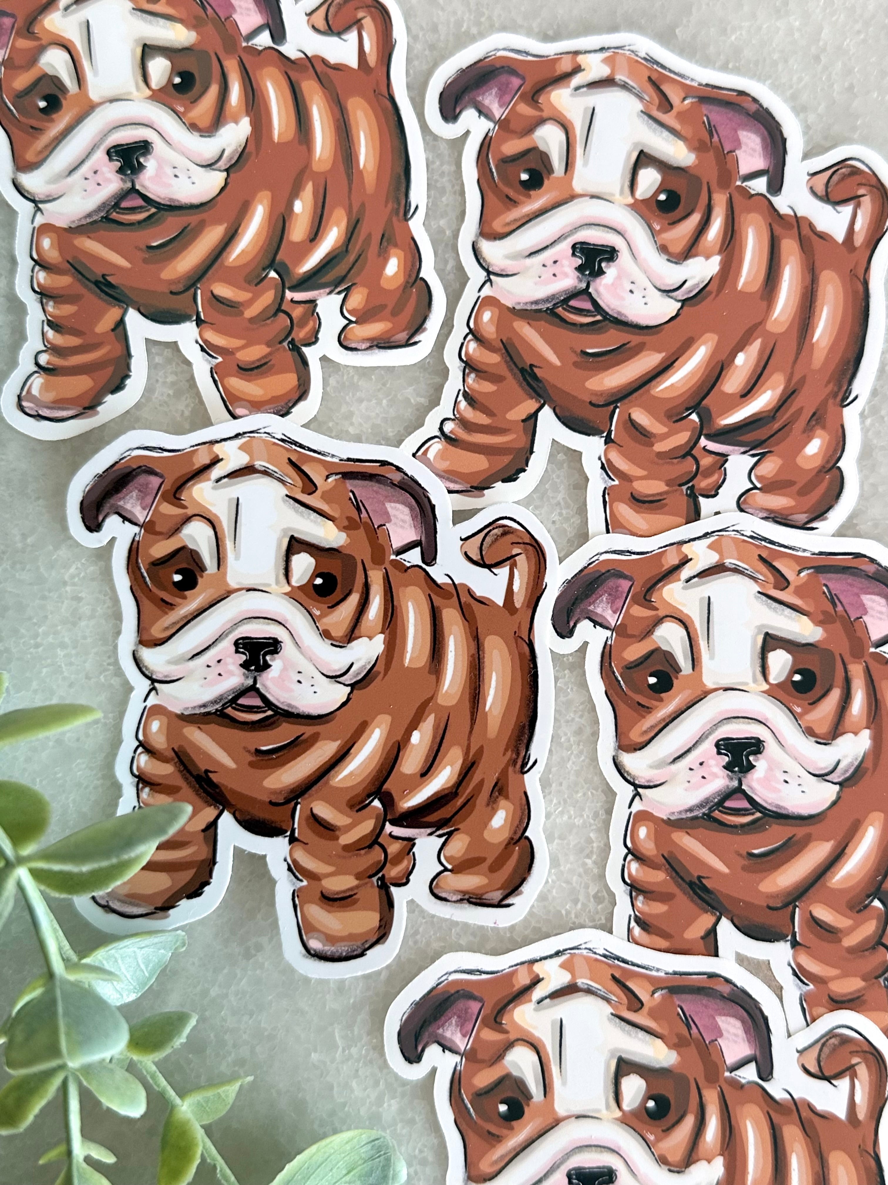 "Bulldog Puppy" Dog Lover Sticker