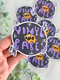 "Vinyl & Babes" Music Lover Sticker