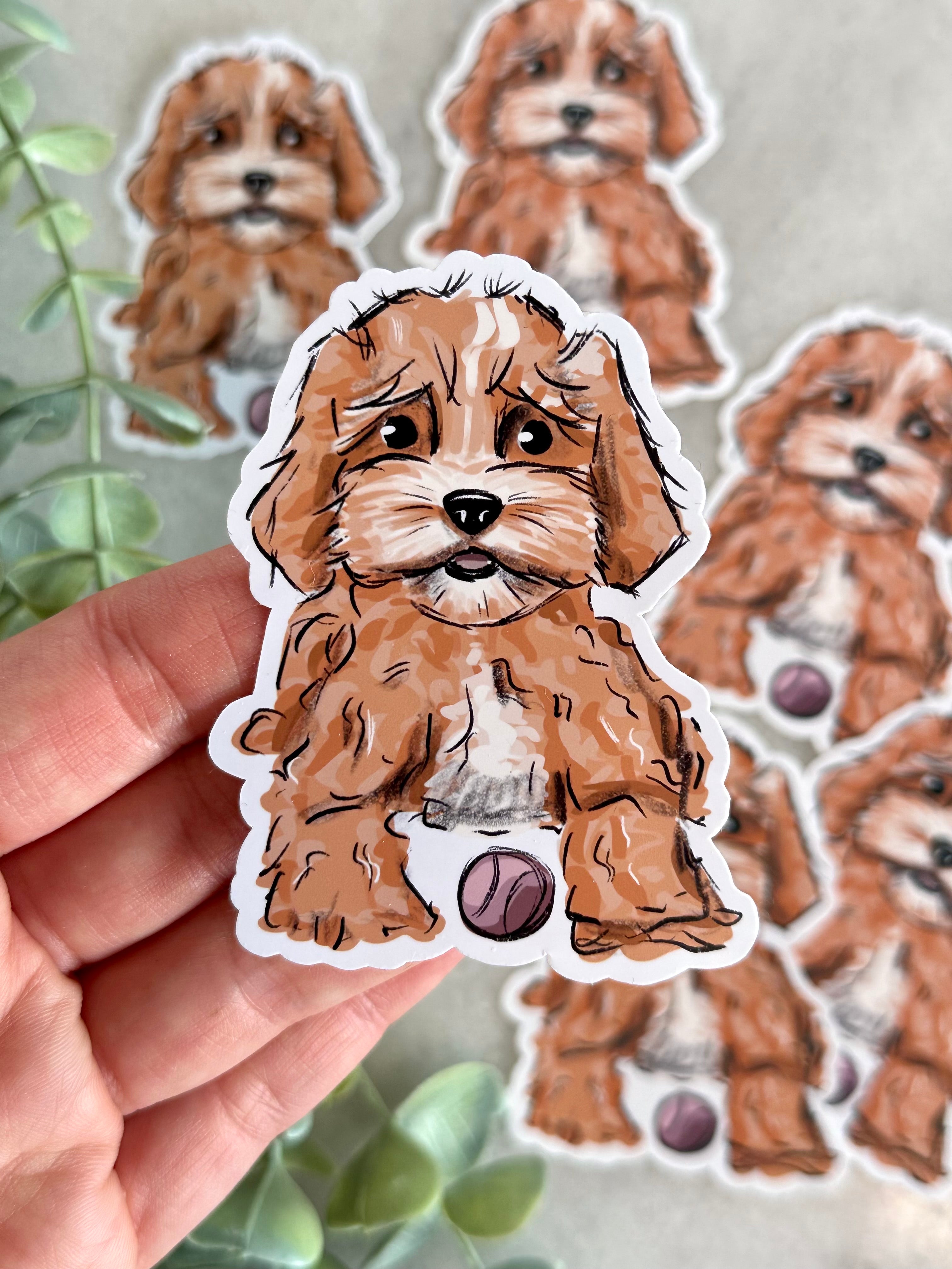 "Cavapoo Puppy" Dog Lover Sticker