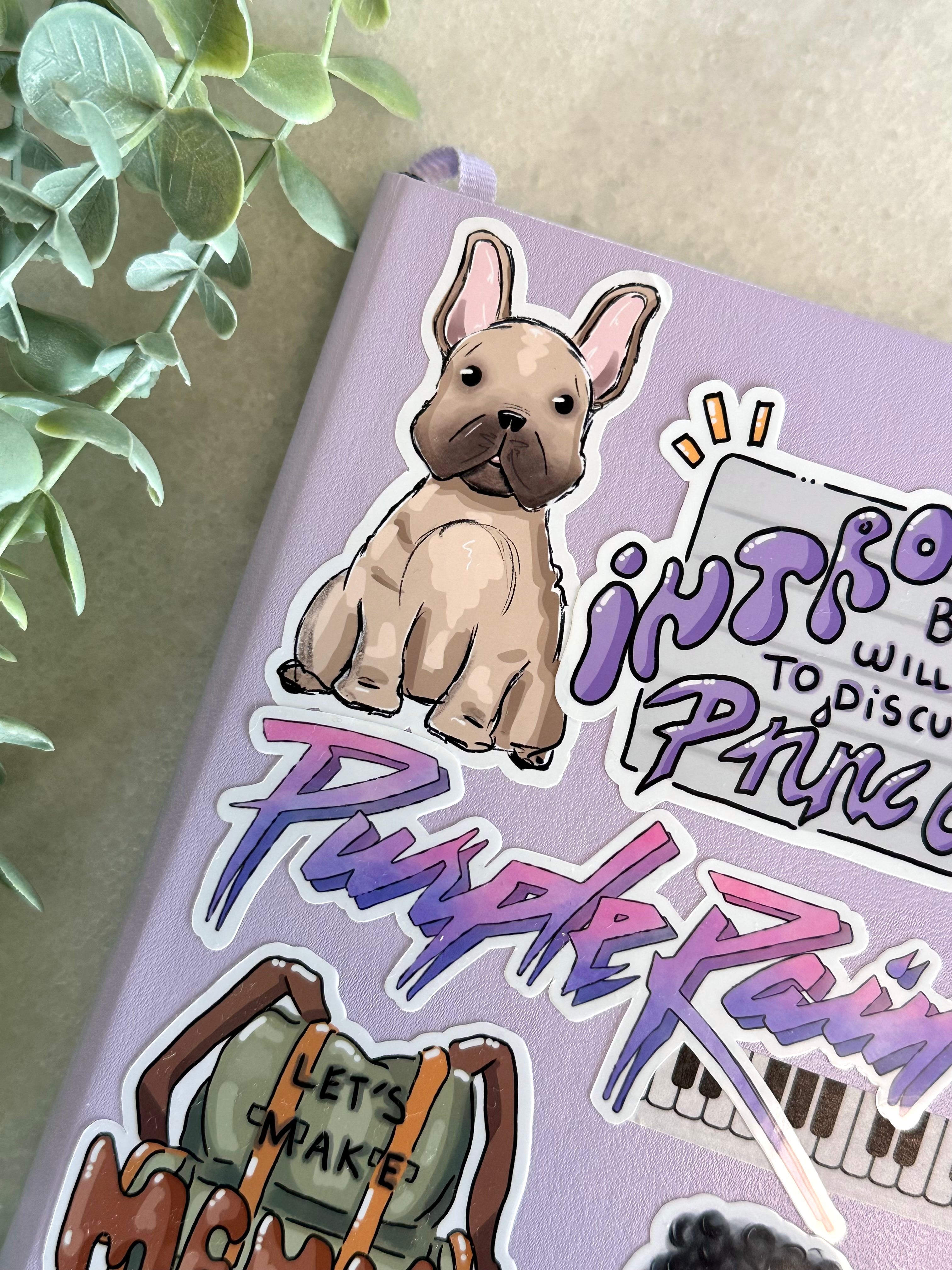 "Beige Frenchie Puppy" Dog Lover Sticker