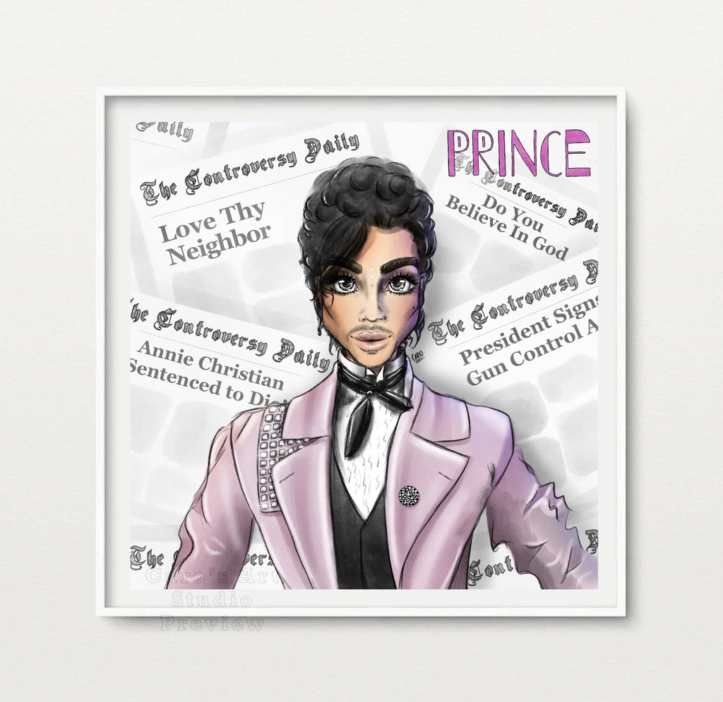 "Am I Straight Or Gay?" Prince Inspired Art Print