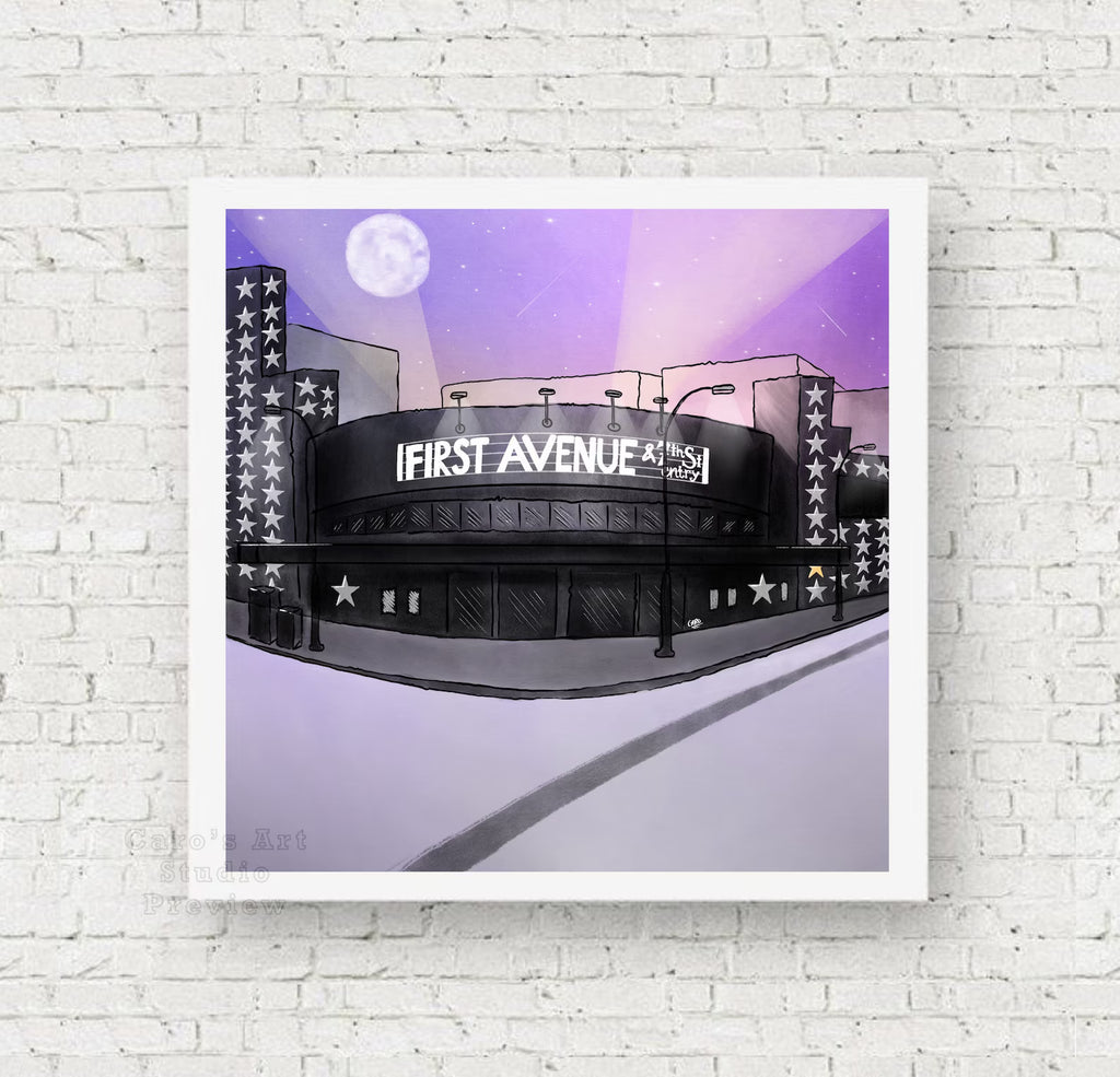 "First Avenue" Prince Inspired Art Print