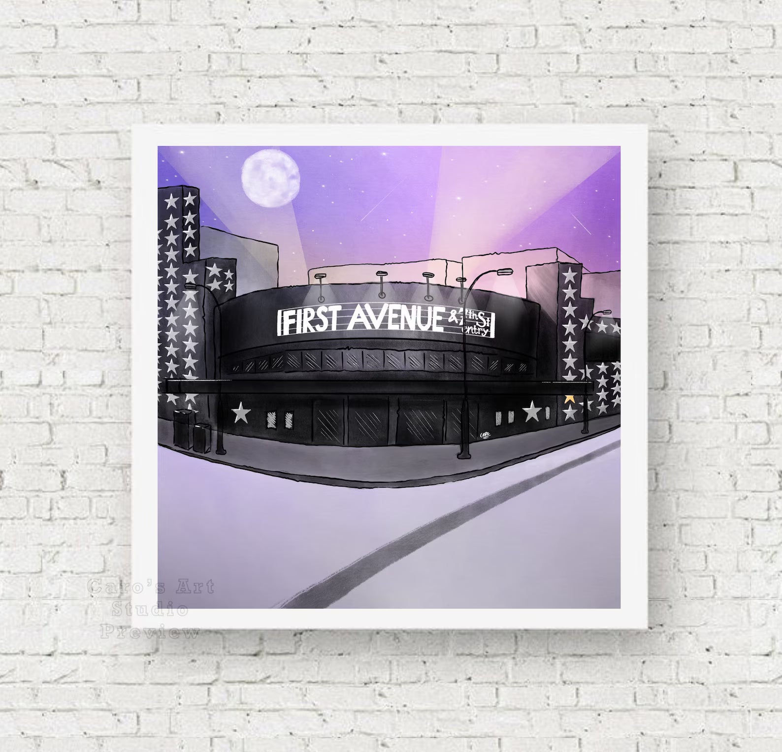 "First Avenue" Prince Inspired Art Print