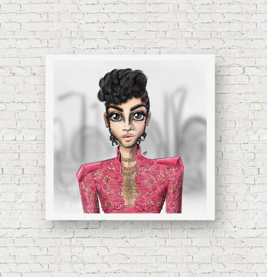 "Love Me 2 The.." Prince Inspired Art Print
