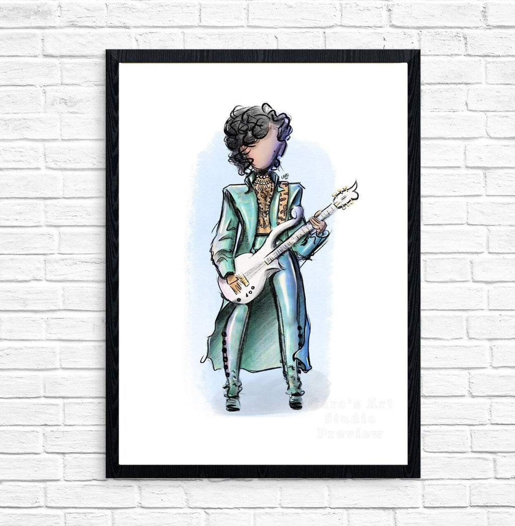 "AMA Outfits Green" Prince Inspired Art Print