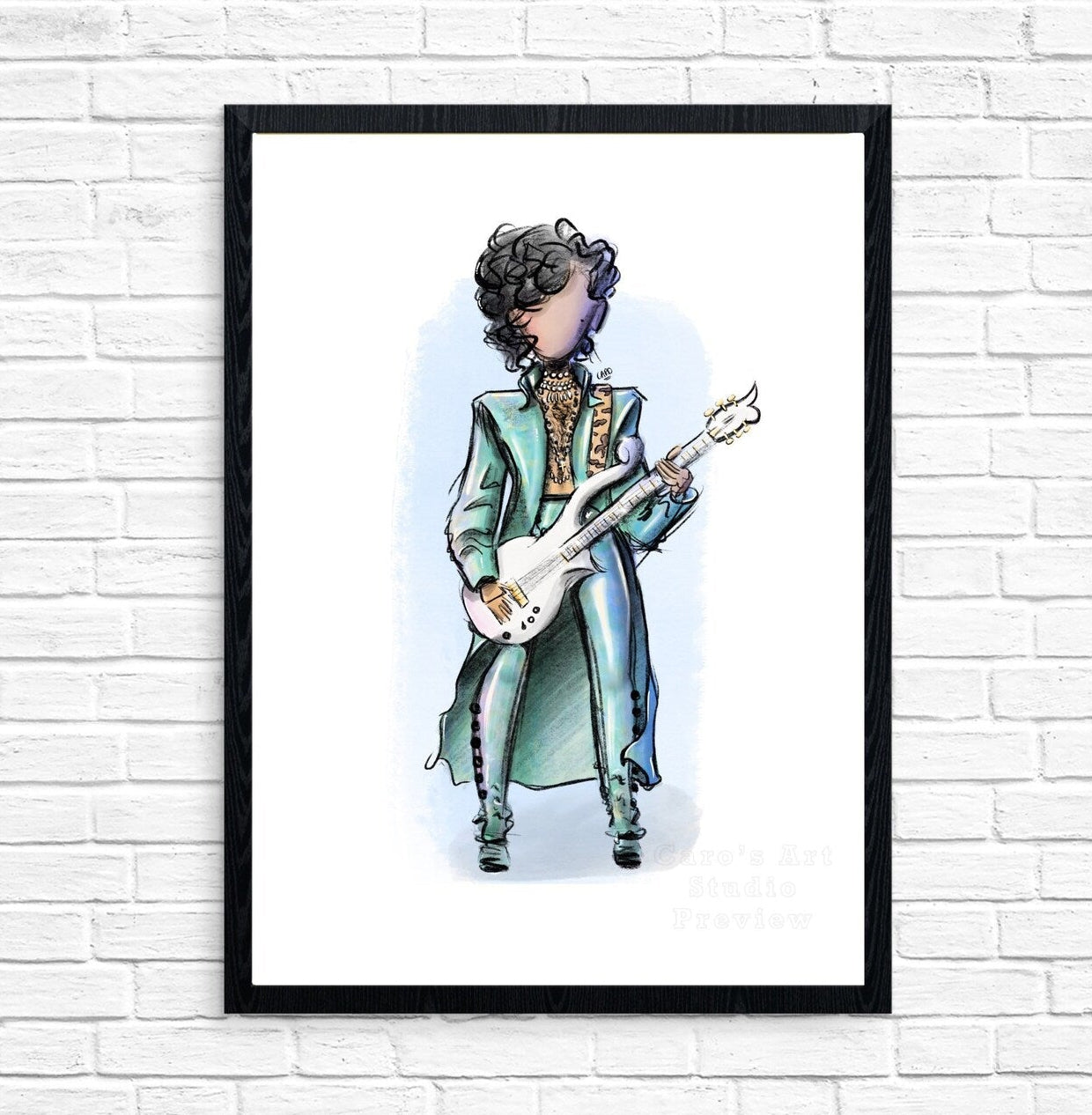 "AMA Outfits Green" Prince Inspired Art Print