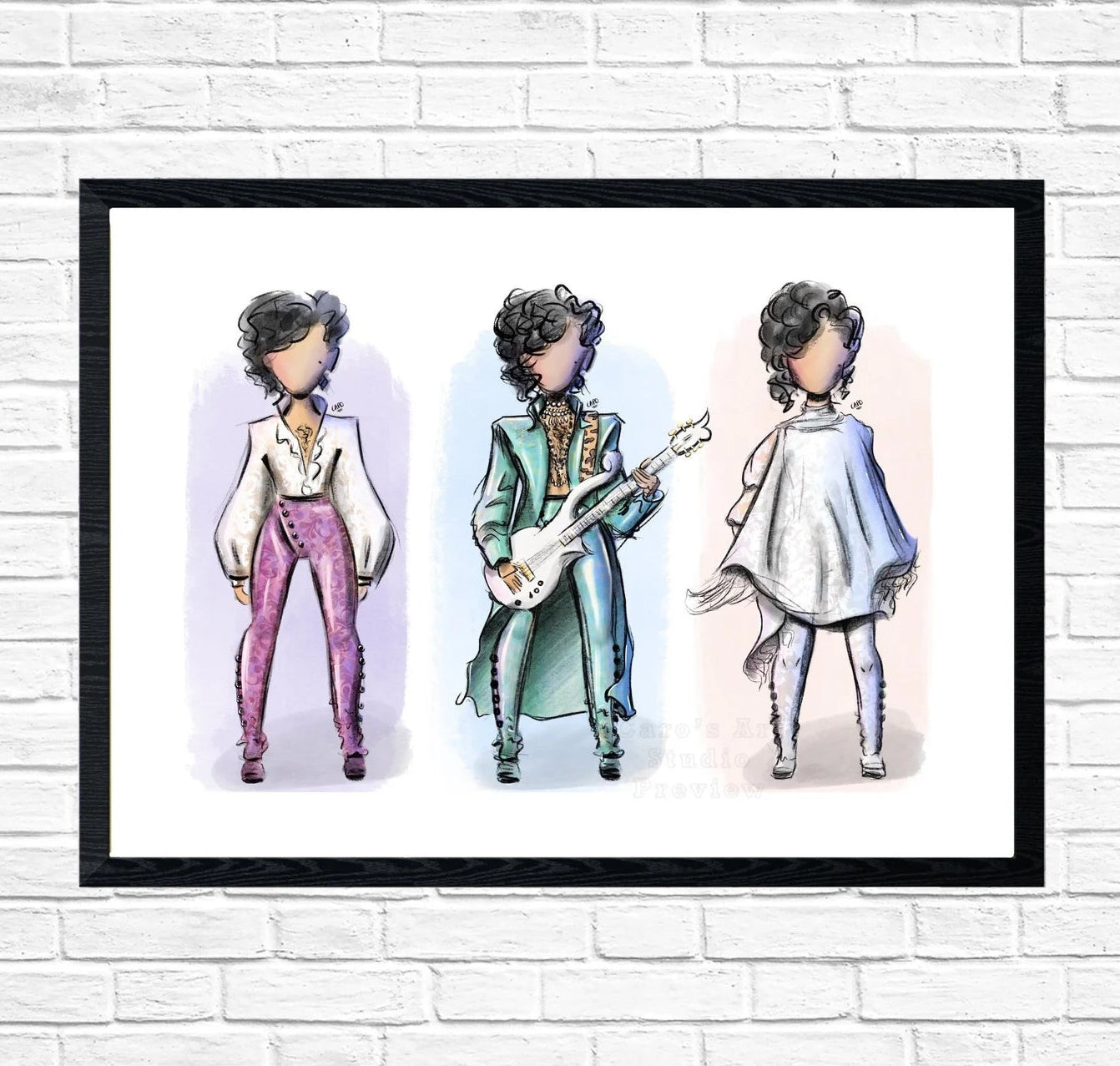 "`84 Tour Outfits" Prince Inspired Art Print