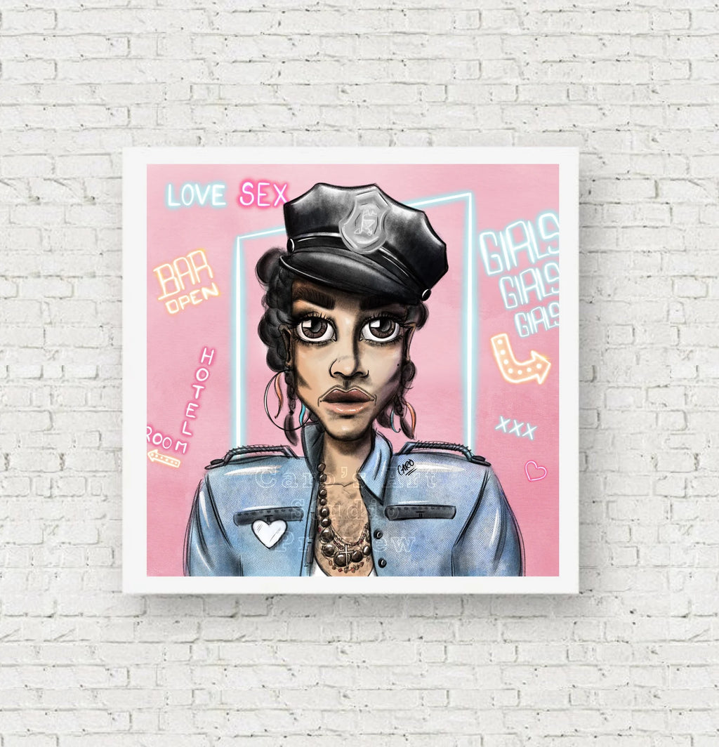 "Let's Do The Detroit Crawl" Prince Inspired Art Print