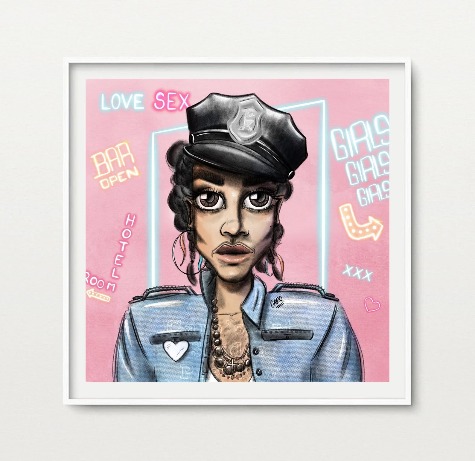 "Let's Do The Detroit Crawl" Prince Inspired Art Print