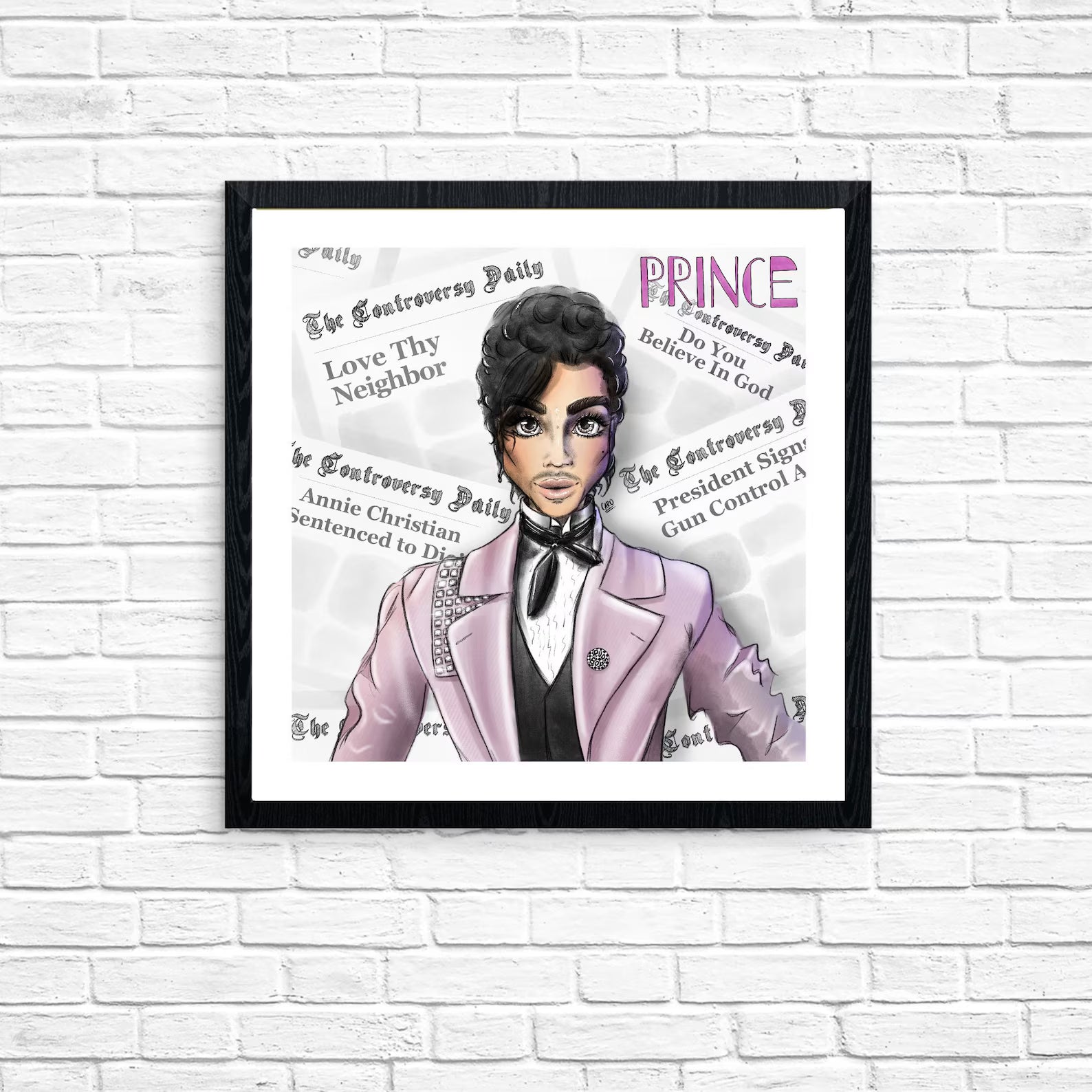 "Am I Straight Or Gay?" Prince Inspired Art Print