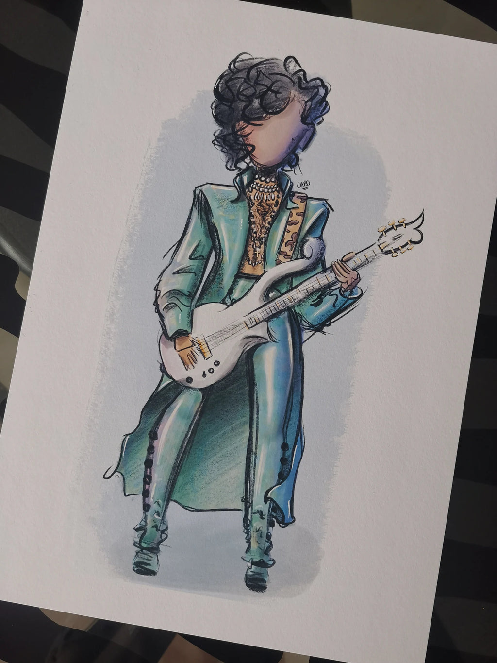 "AMA Outfits Green" Prince Inspired Art Print