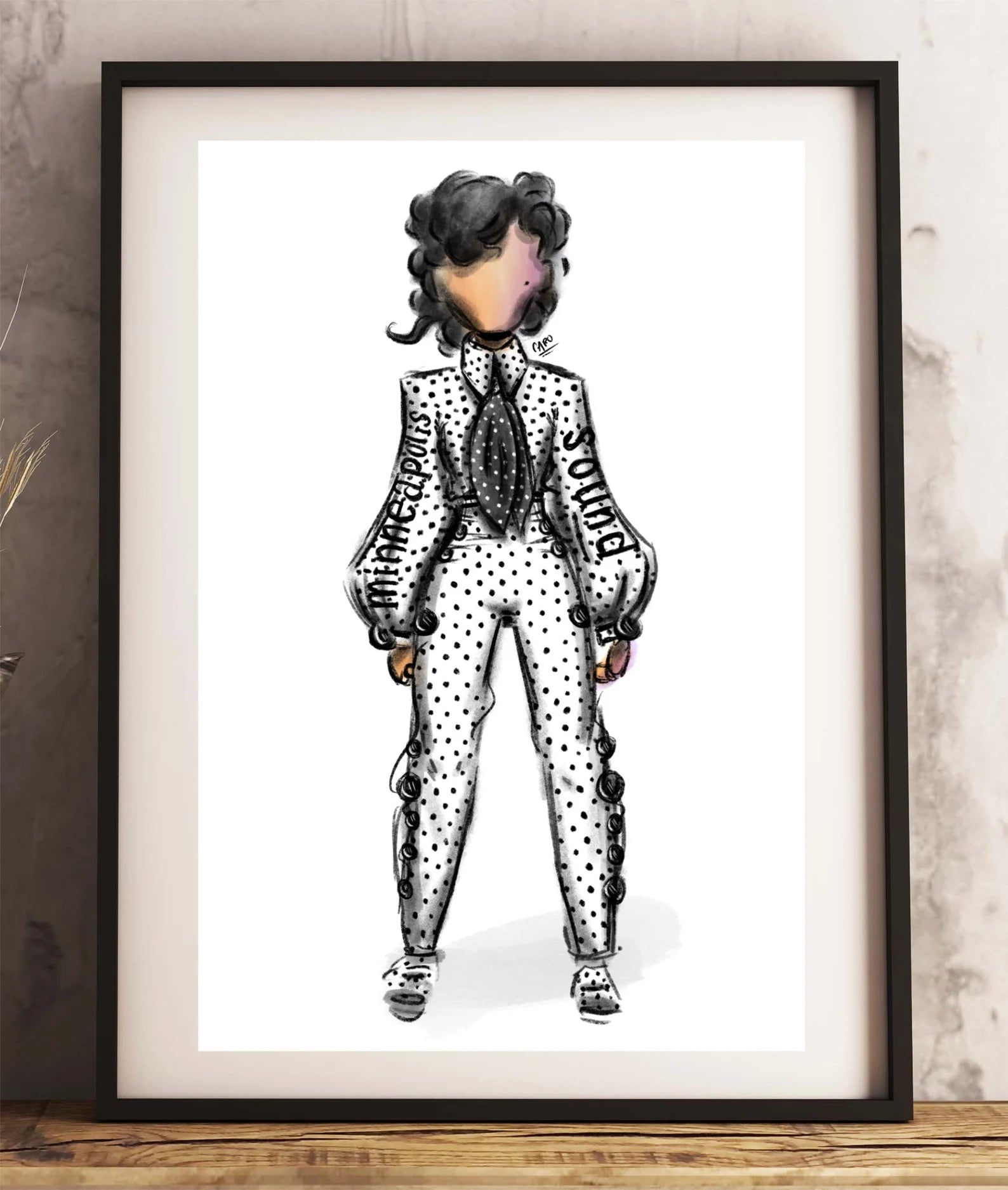 "Polkadot Suit" Prince Inspired Art Print