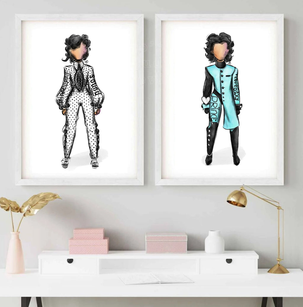 "Polkadot Suit" Prince Inspired Art Print