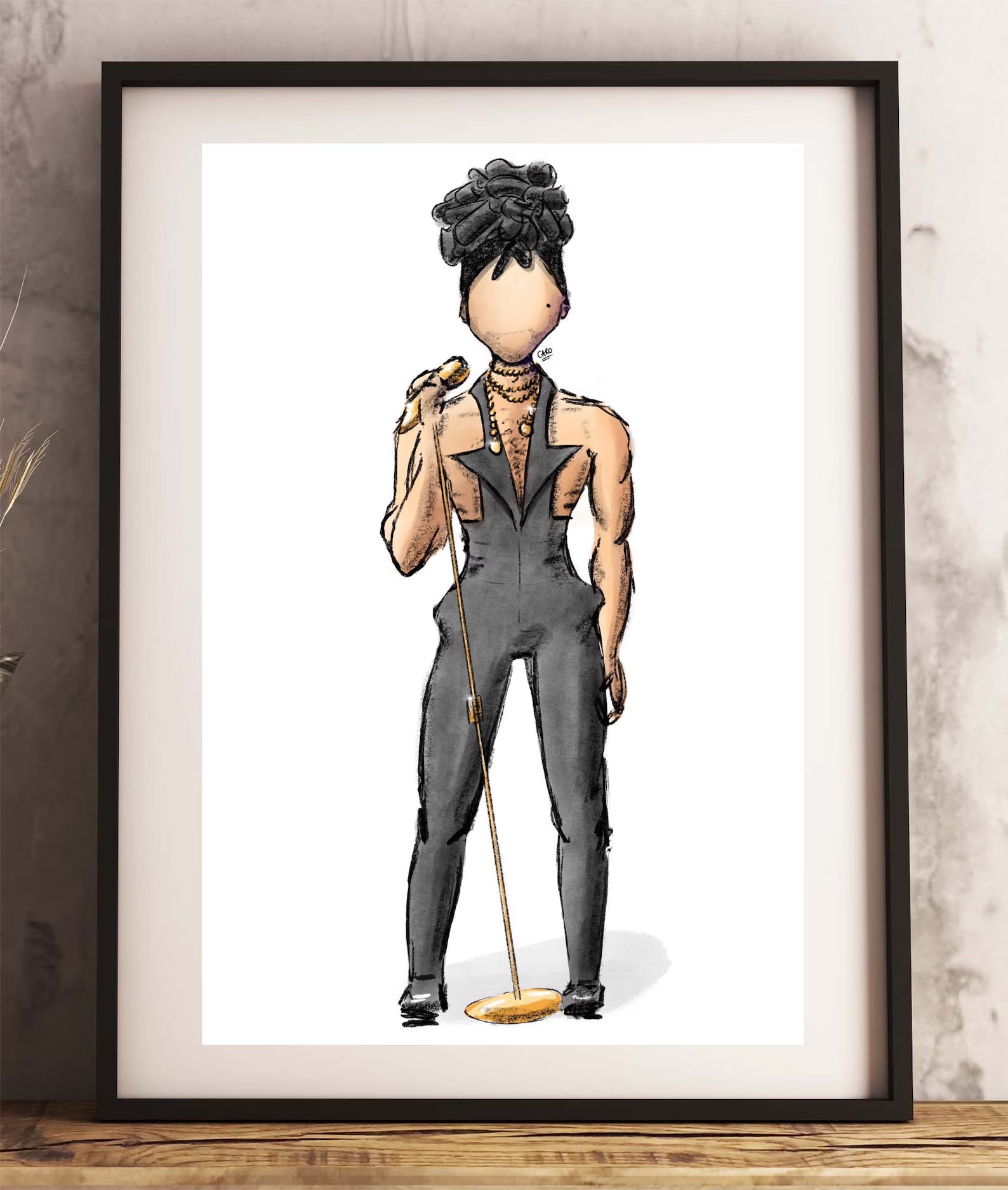 "Glam Slam '92 Black" Prince Inspired Art Print