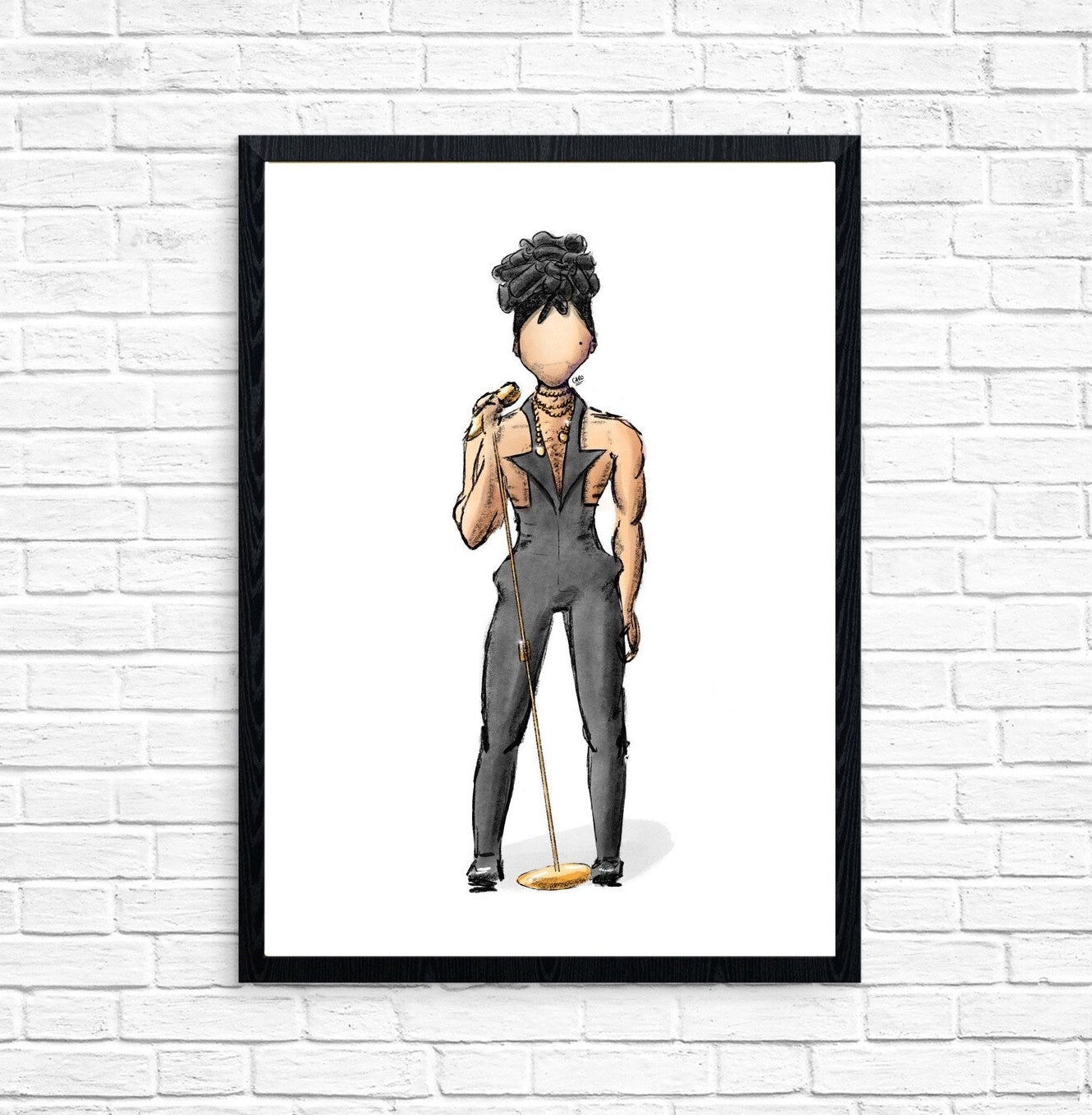 "Glam Slam '92 Black" Prince Inspired Art Print