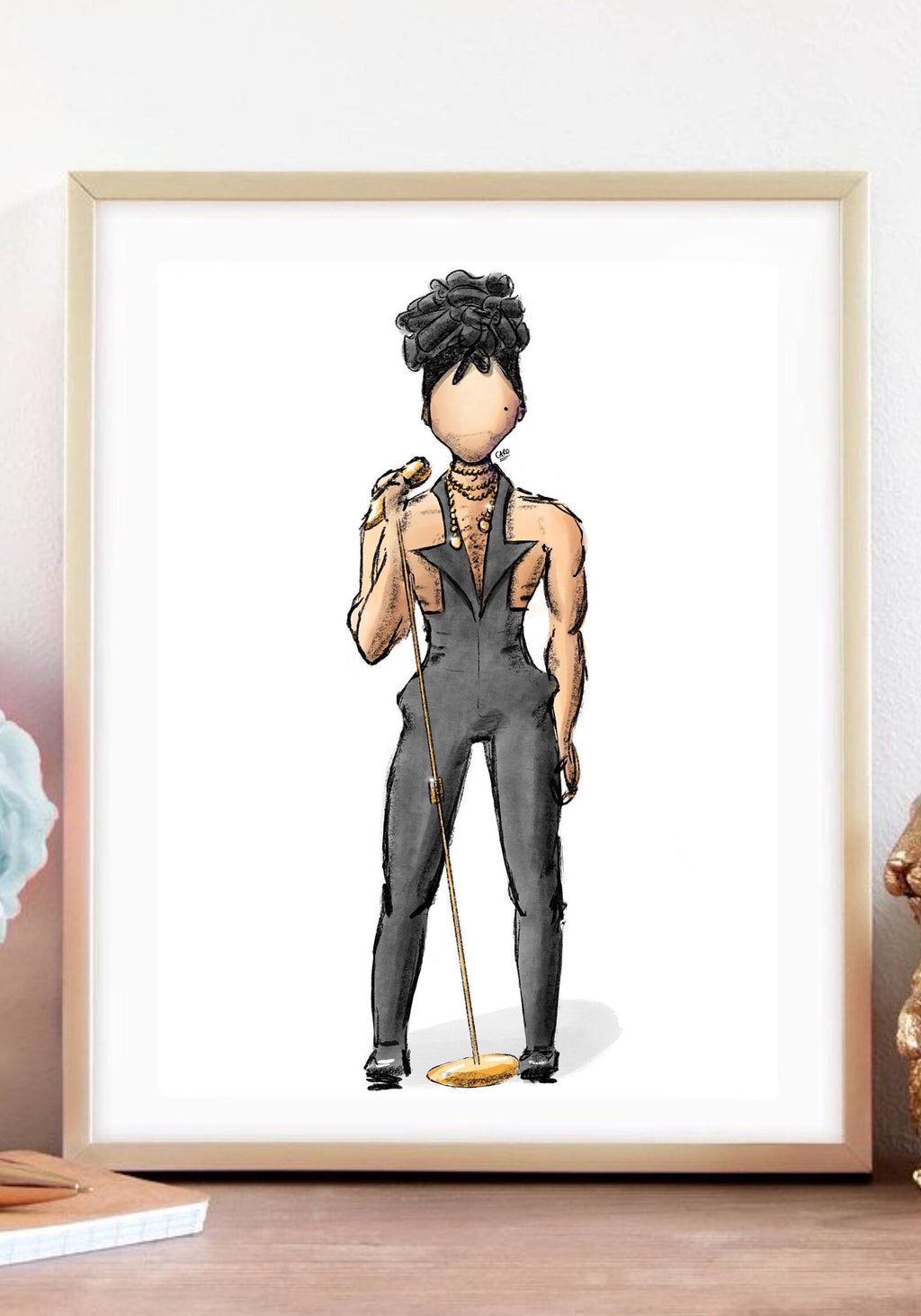 "Glam Slam '92 Black" Prince Inspired Art Print