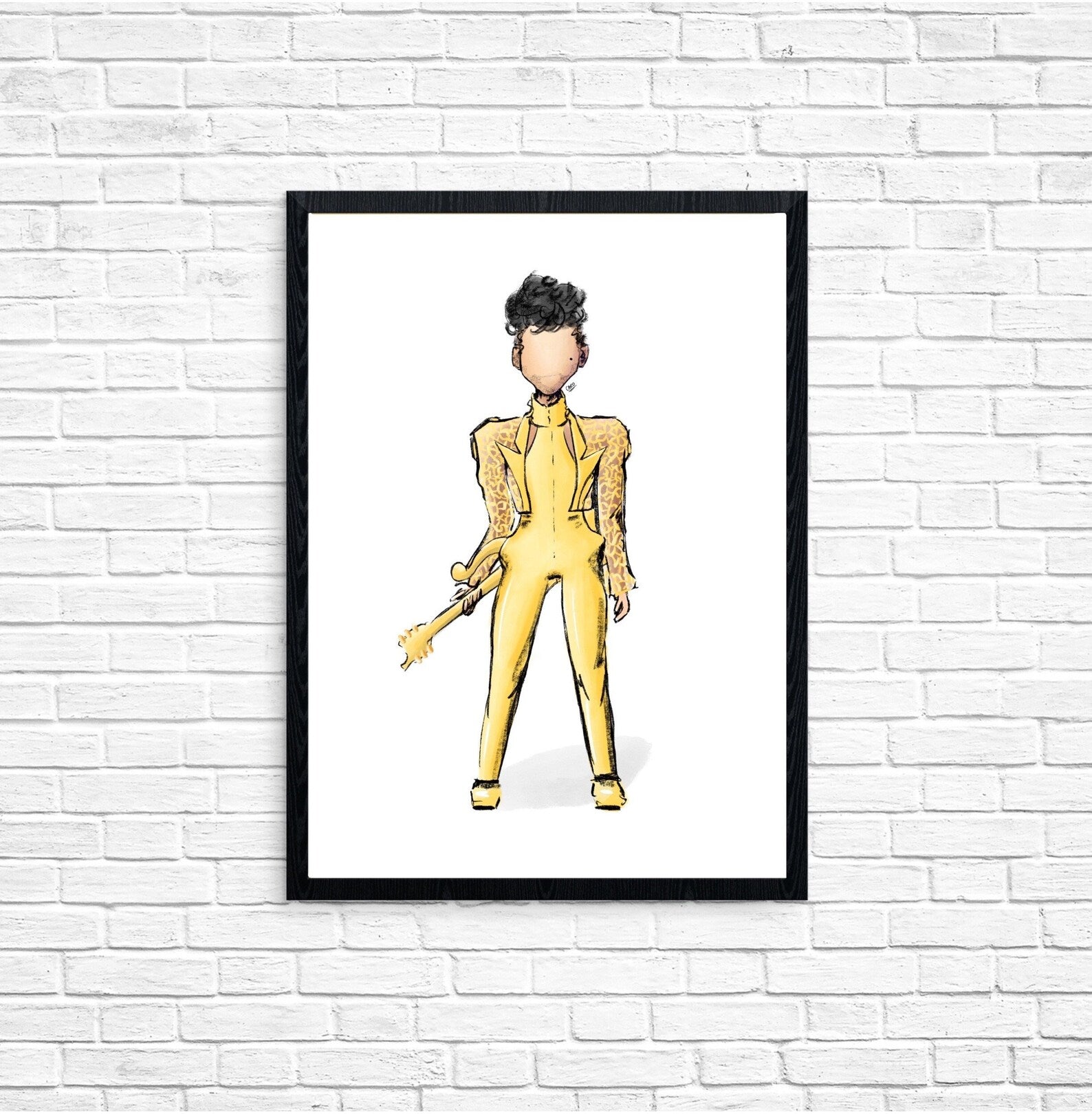 "Glam Slam '92 Yellow" Prince Inspired Art Print