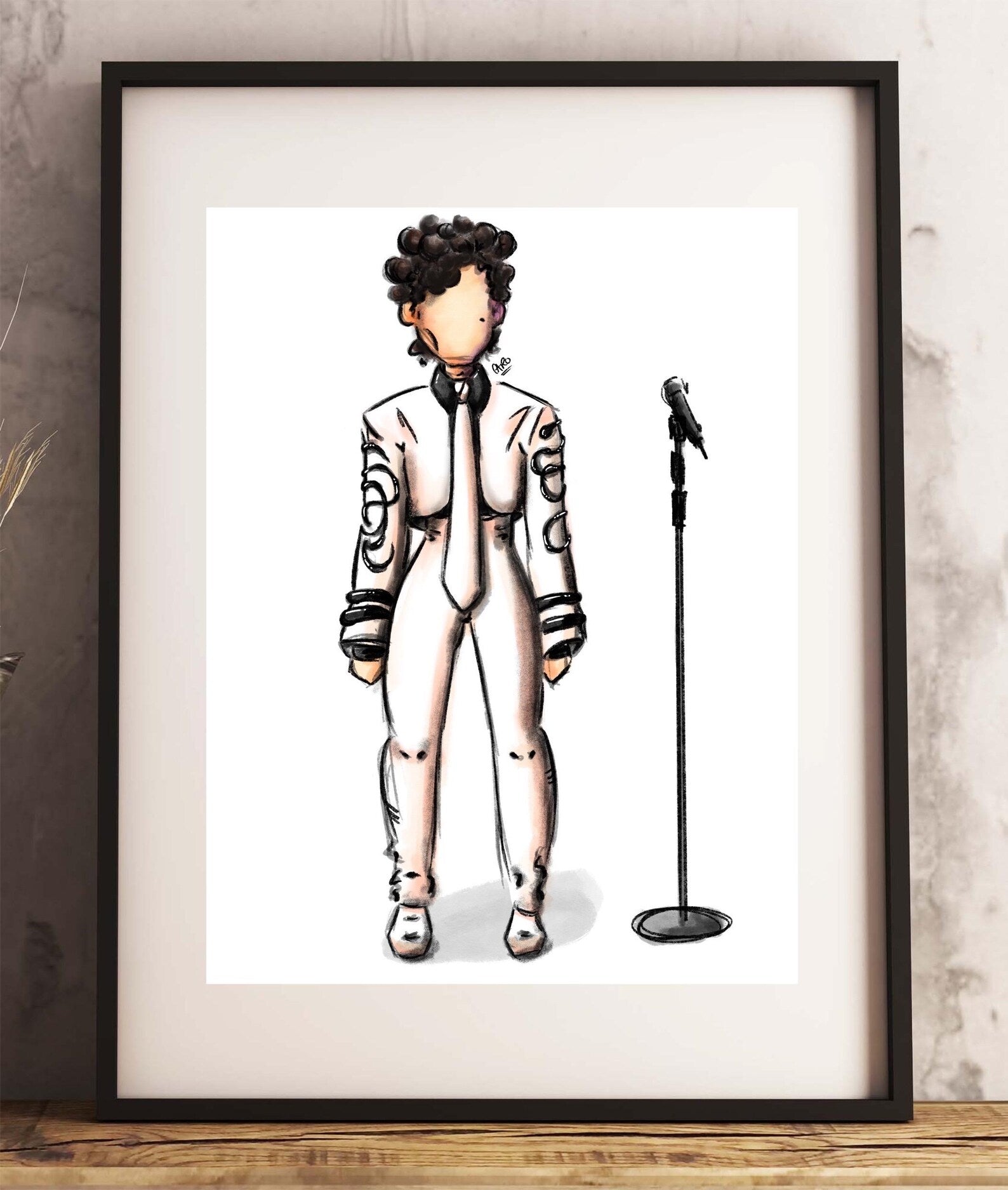 "D&P Snake Outfit" Prince Inspired Art Print