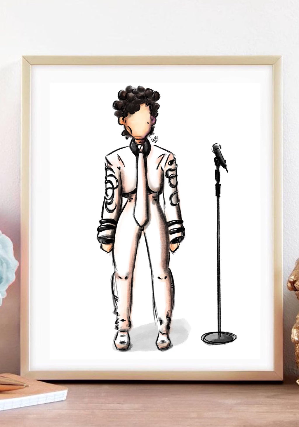 "D&P Snake Outfit" Prince Inspired Art Print