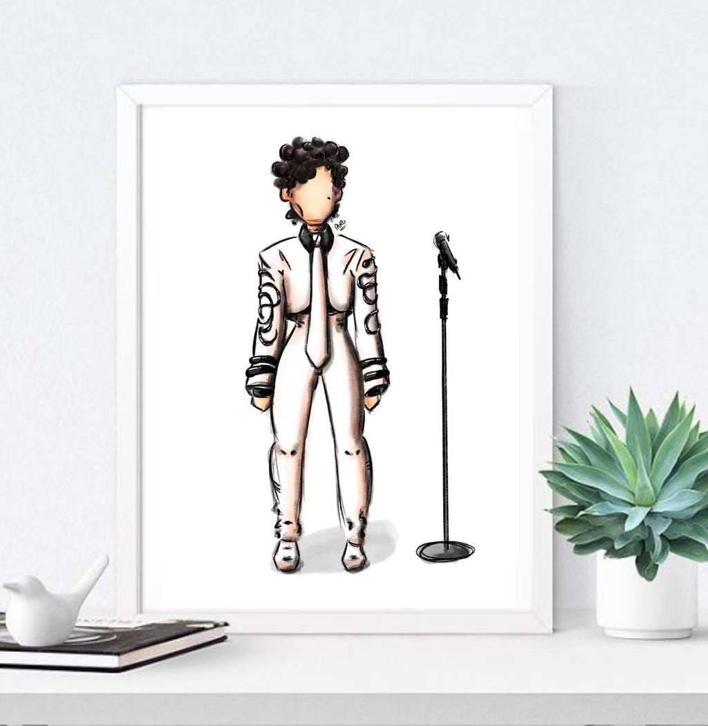 "D&P Snake Outfit" Prince Inspired Art Print