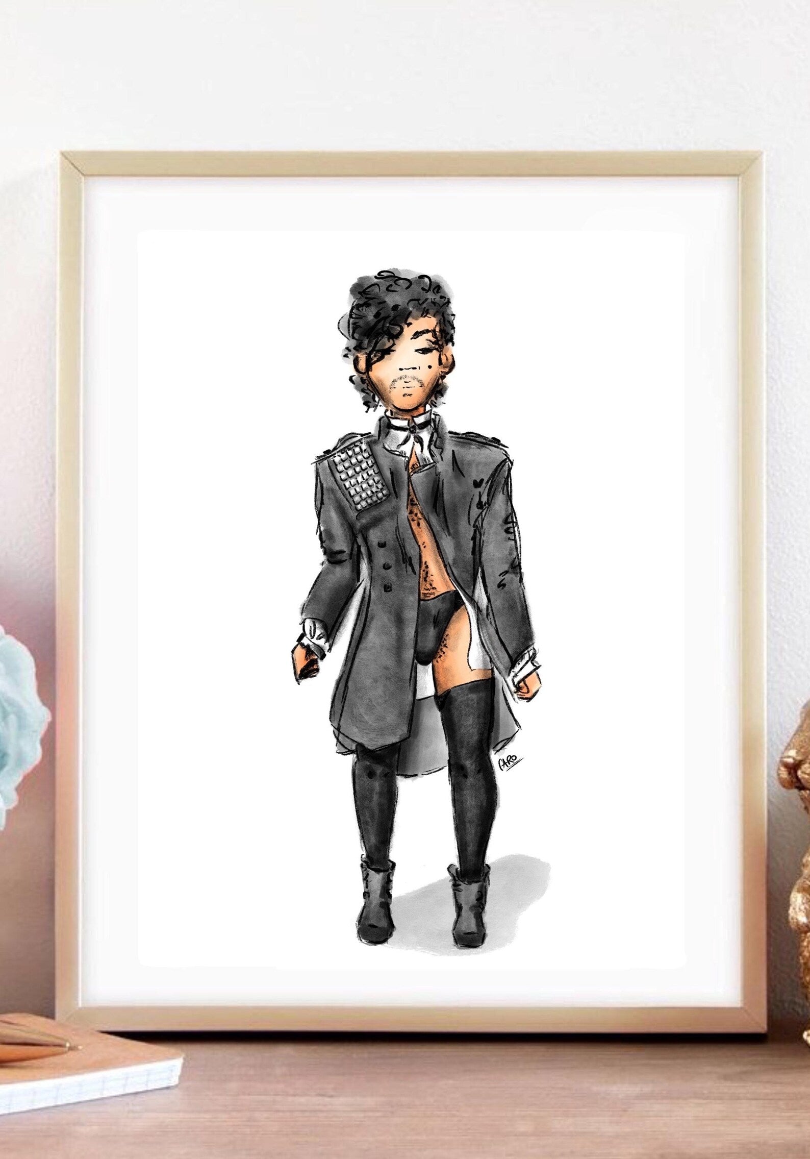 "Controversy Outfits Coat" Prince Inspired Art Print