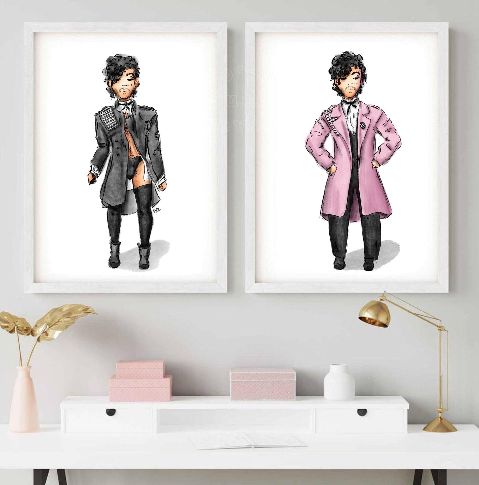 "Controversy Outfits Coat" Prince Inspired Art Print
