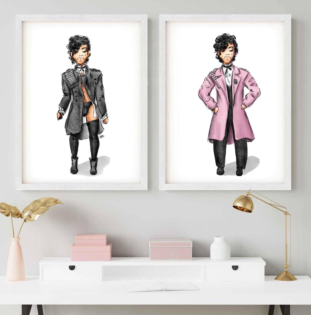 "Controversy Outfits Purple" Prince Inspired Art Print