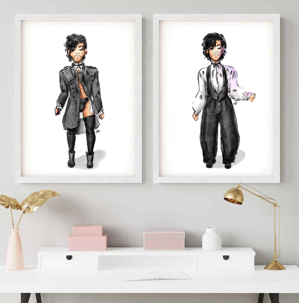 "Controversy Outfits Coat" Prince Inspired Art Print