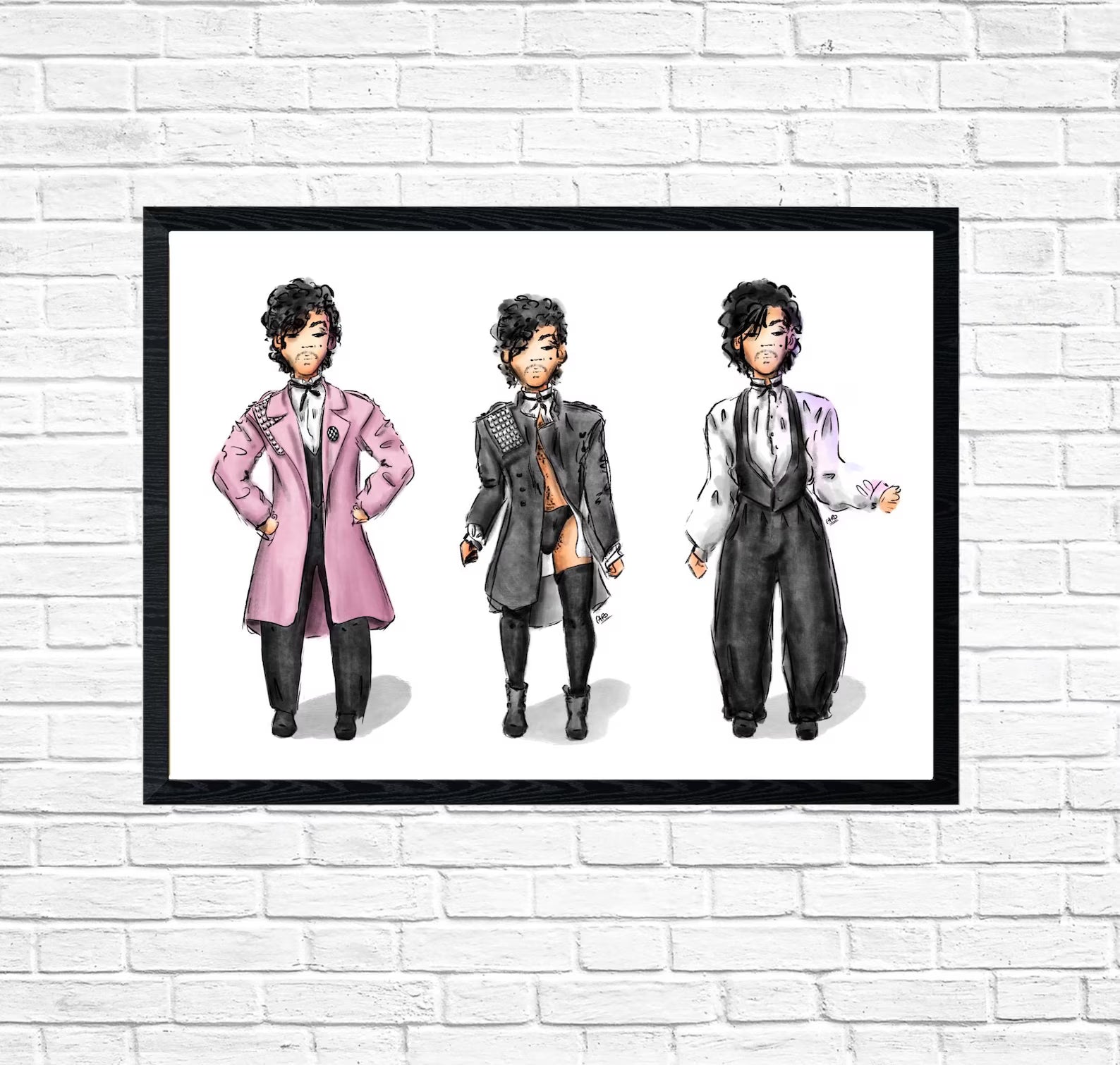 "Controversy Outfits" Prince Inspired Art Print